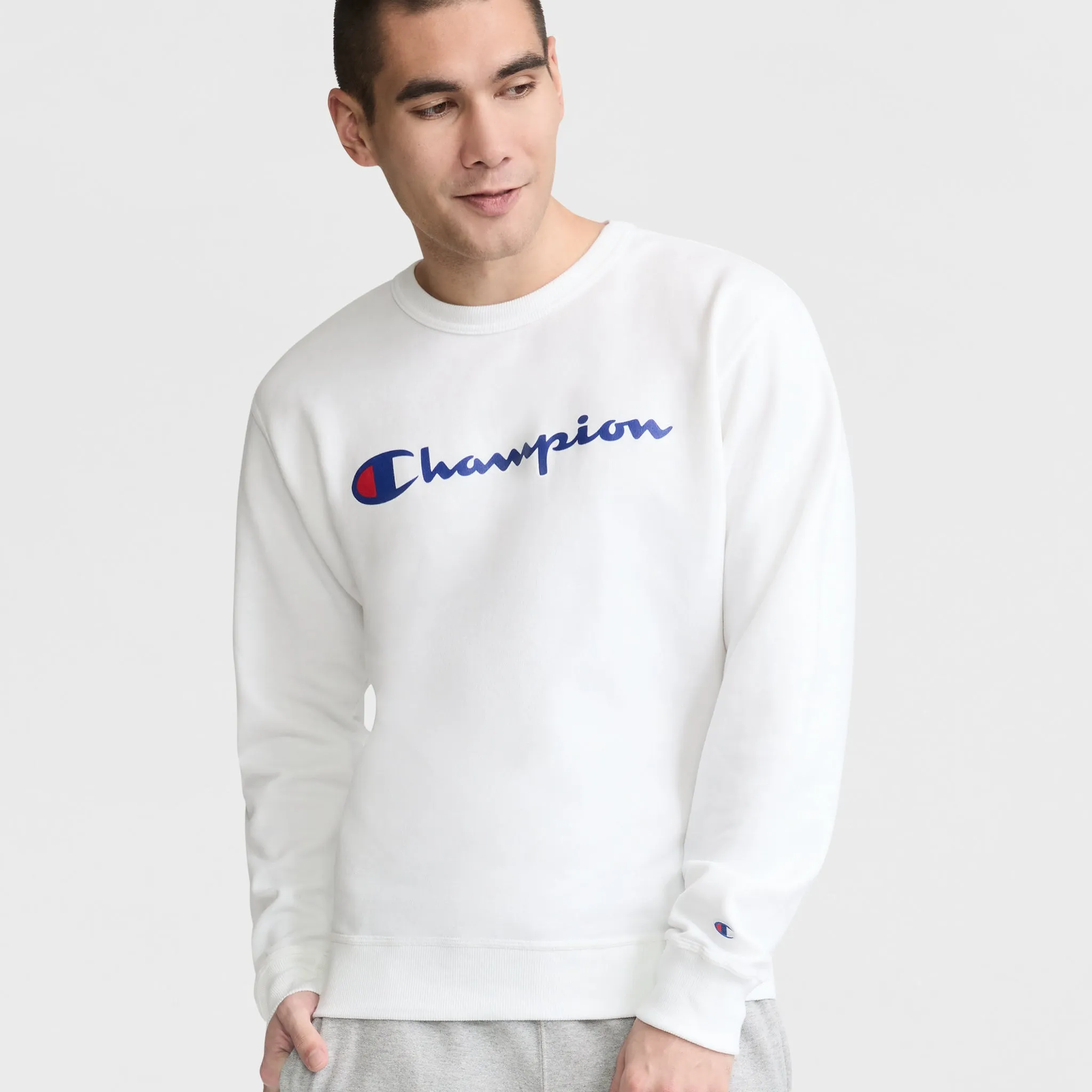 Powerblend Crewneck Sweatshirt, Classic Script Logo sold by Champion