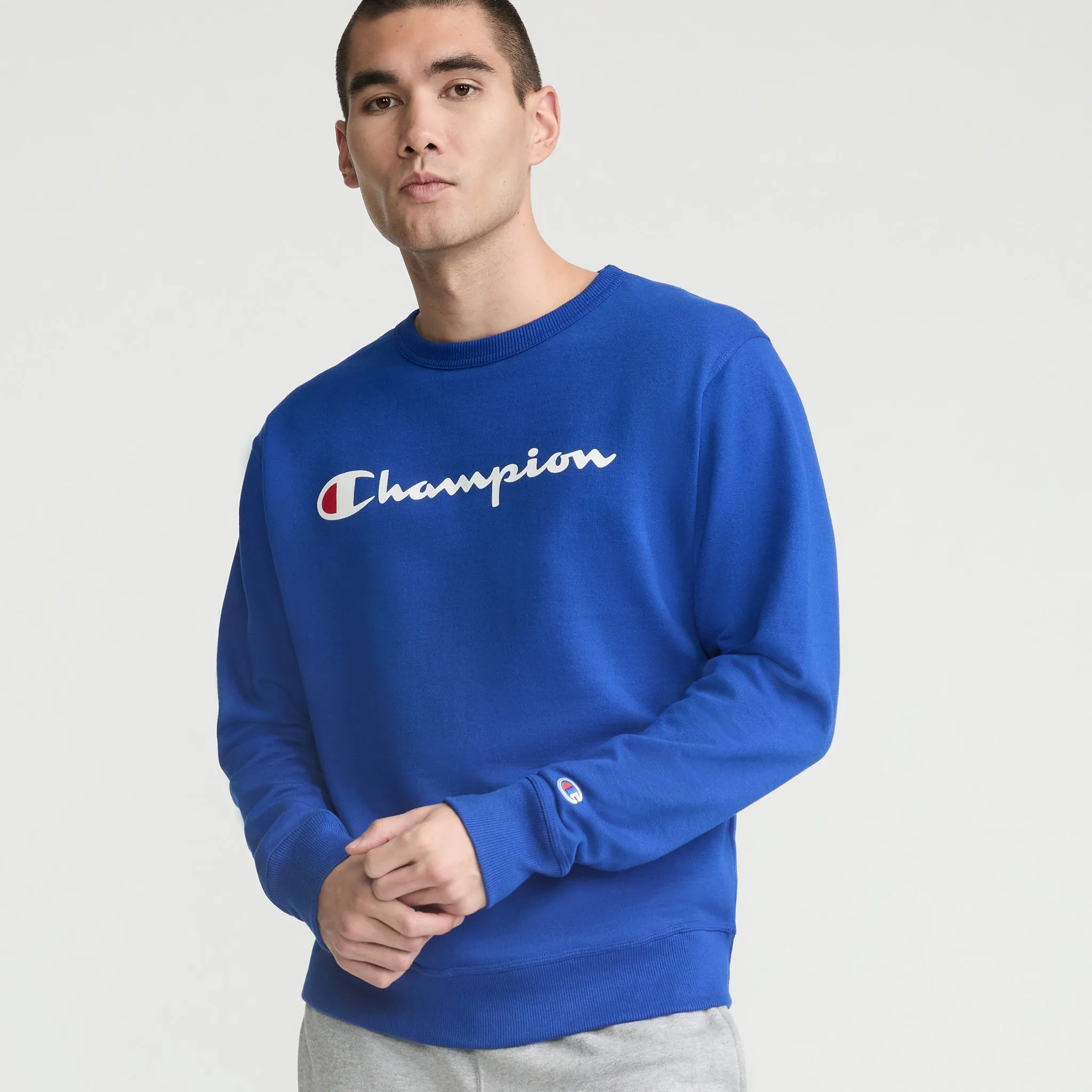 Powerblend Crewneck Sweatshirt, Classic Script Logo sold by Champion