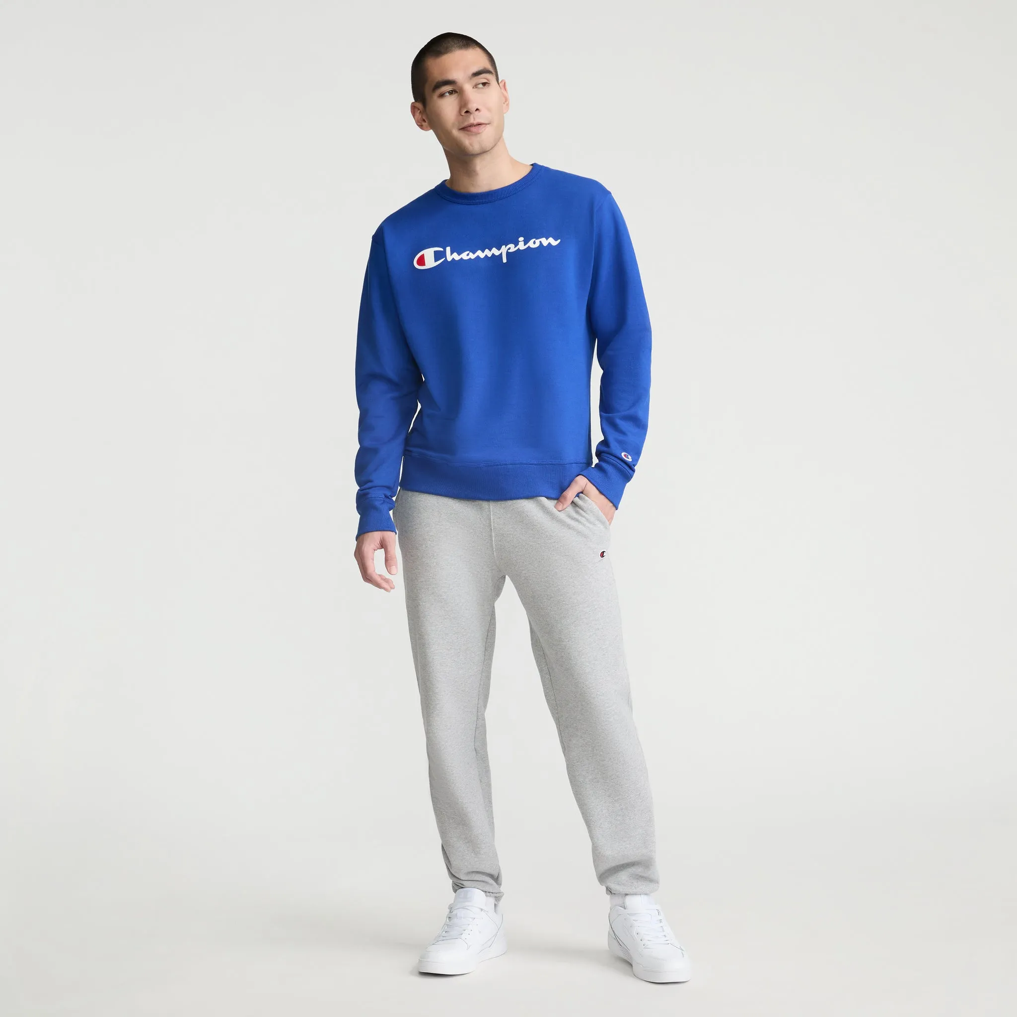 Powerblend Crewneck Sweatshirt, Classic Script Logo sold by Champion product image thumbnail 4