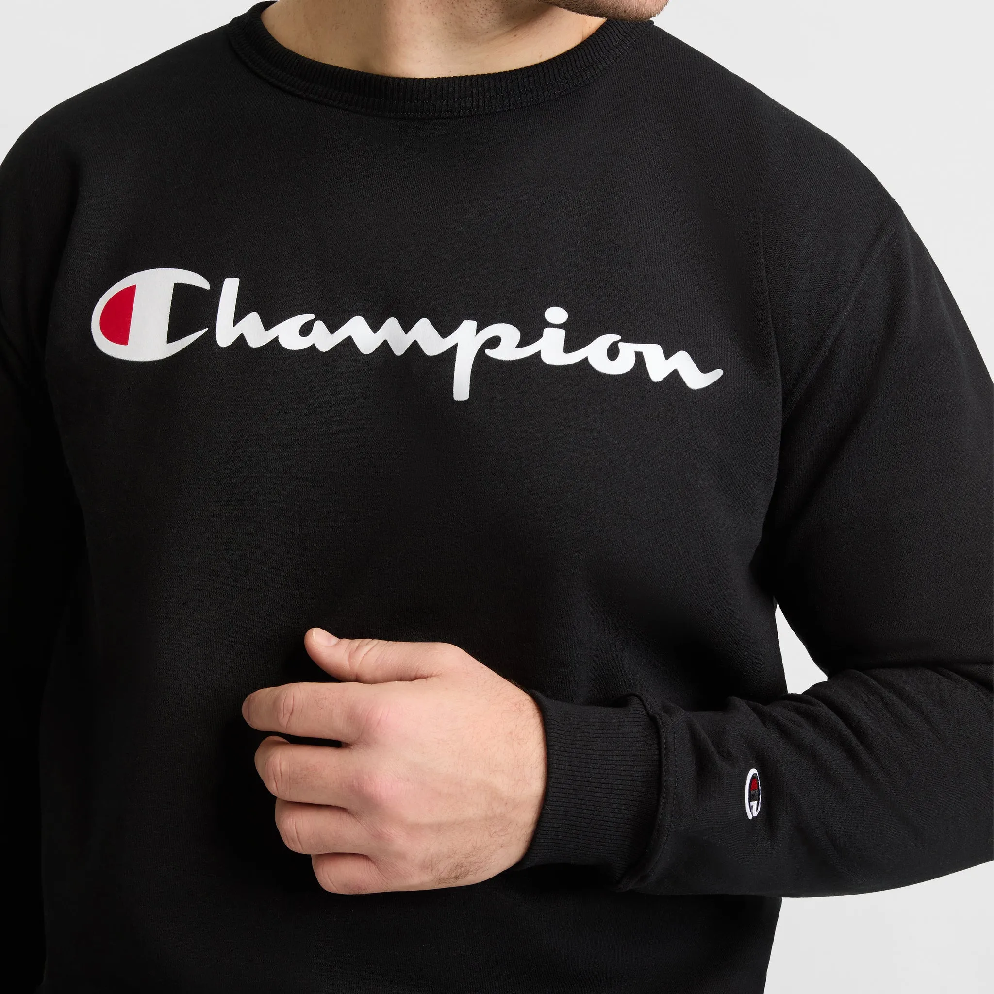 Powerblend Crewneck Sweatshirt, Script Logo - Big & Tall sold by Champion product image thumbnail 3
