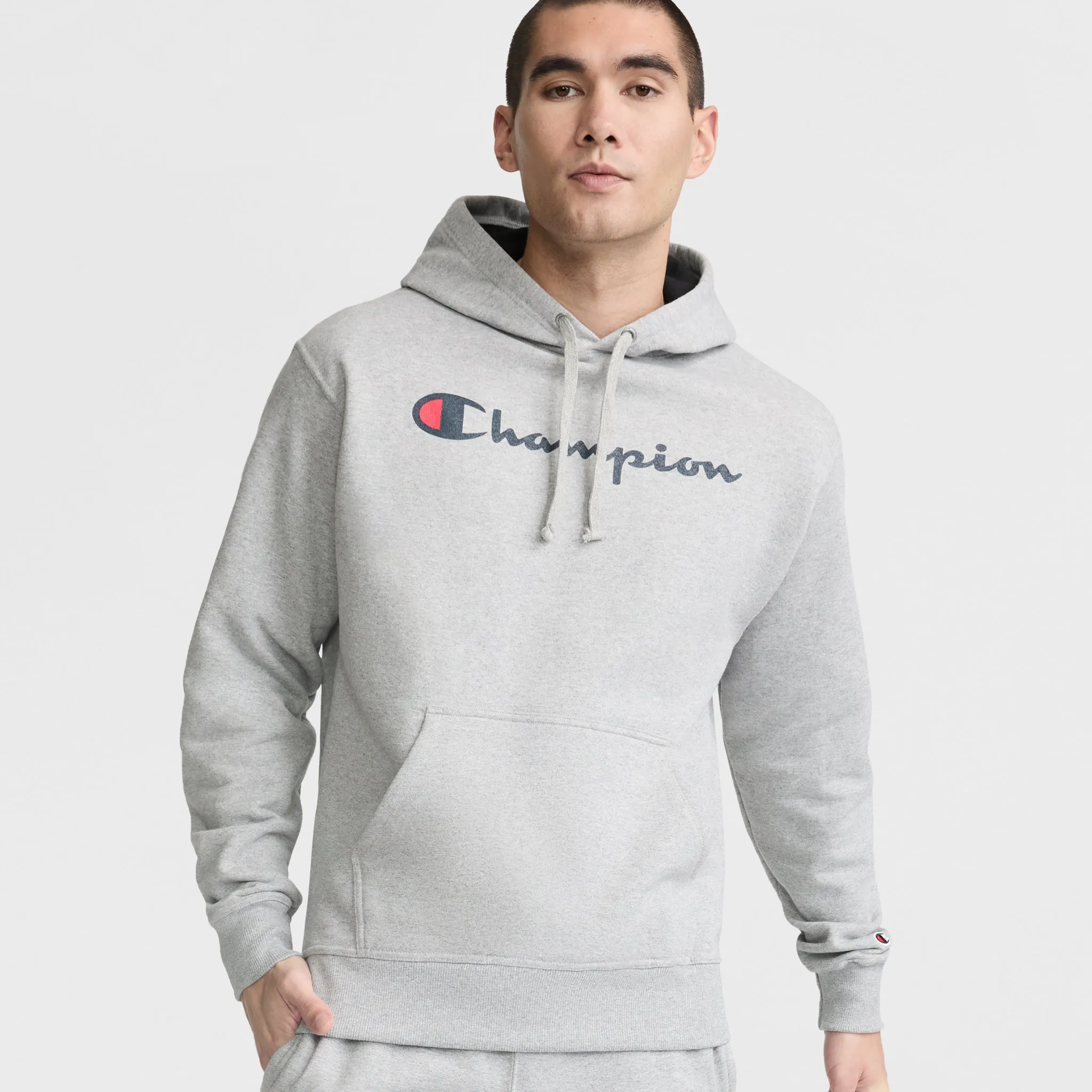 Powerblend Hoodie, Full Script Logo sold by Champion