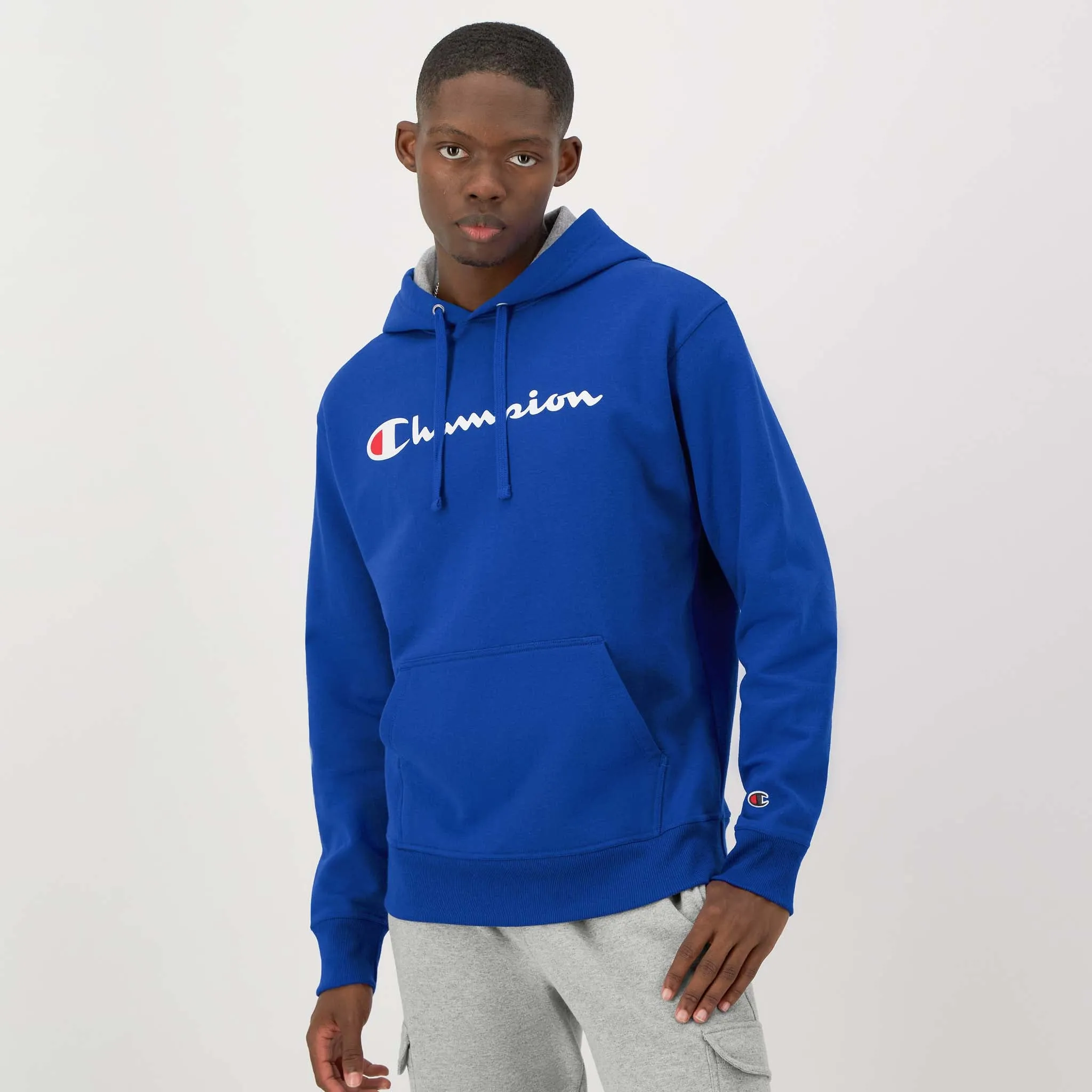 Powerblend Hoodie, Full Script Logo sold by Champion