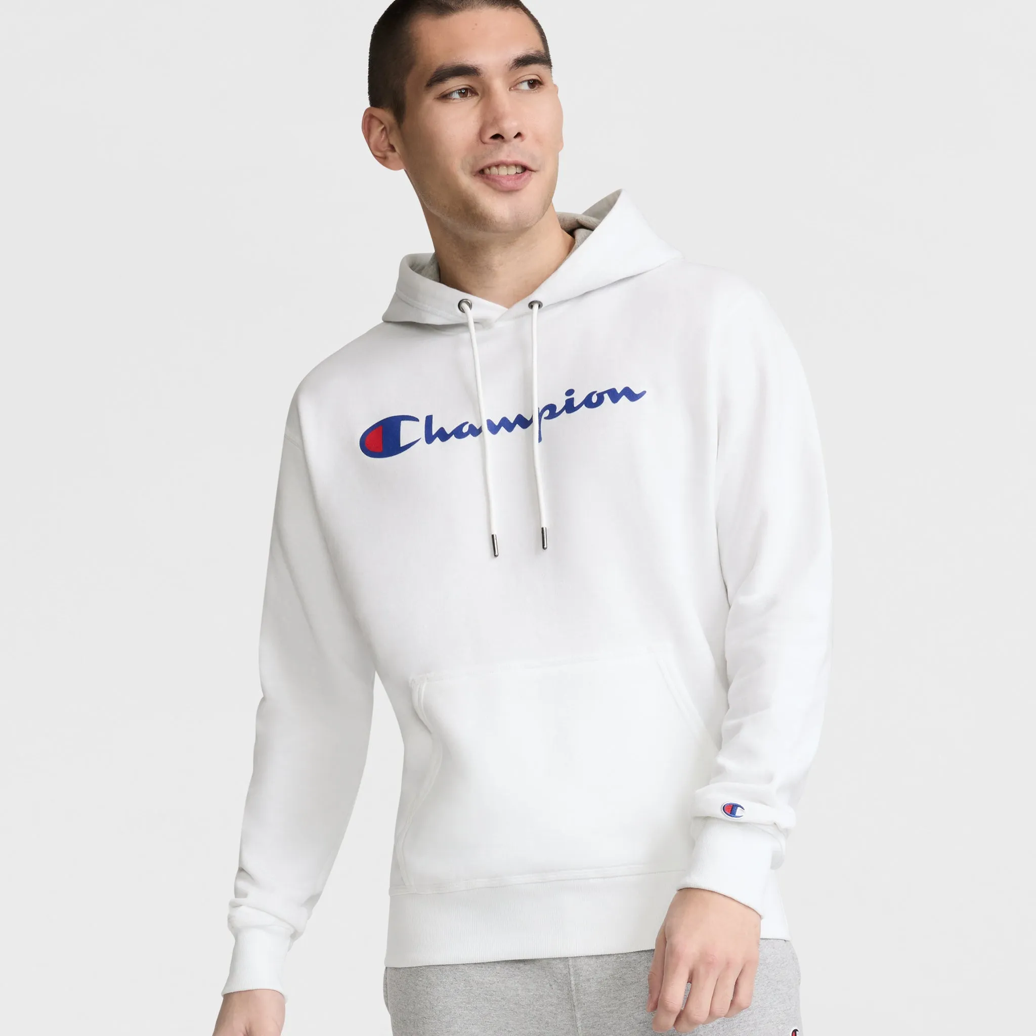 Powerblend Hoodie, Full Script Logo sold by Champion