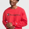 Classic Graphic Long-Sleeve T-Shirt, Script Logo sold by Champion