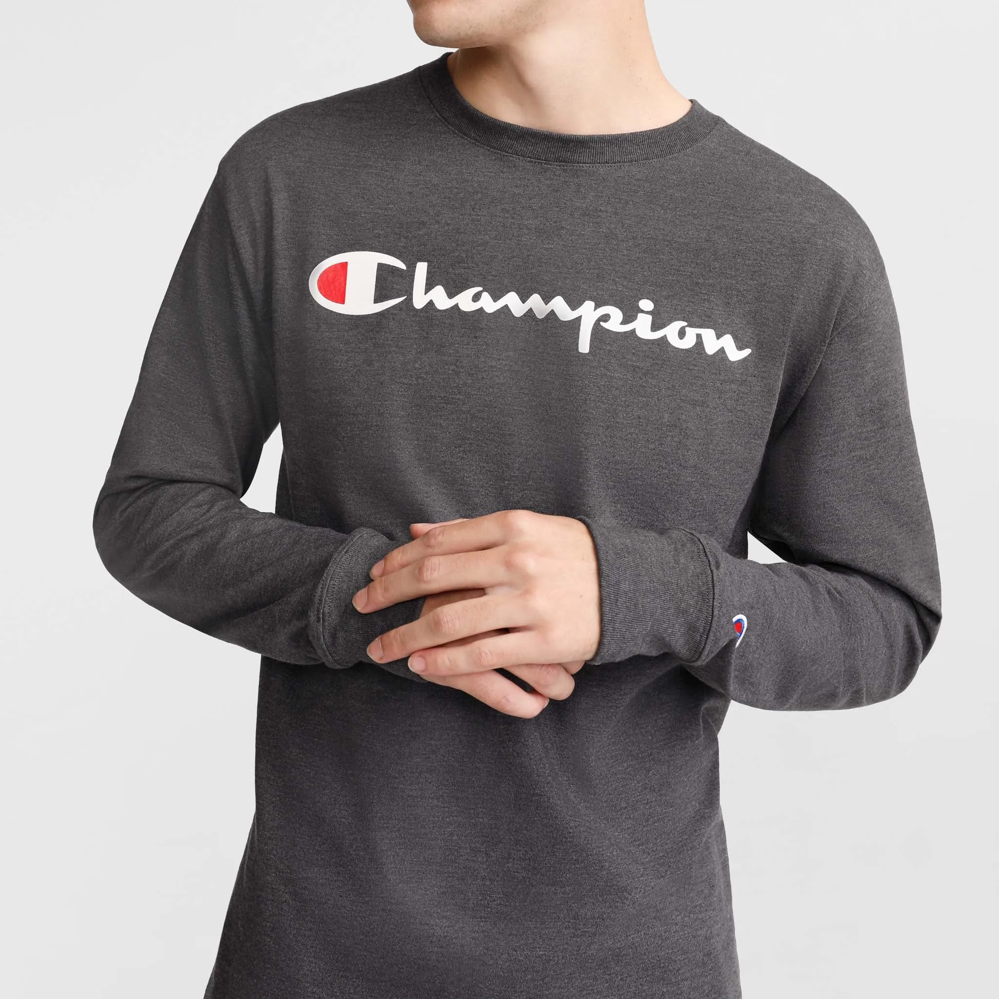 Classic Graphic Long-Sleeve T-Shirt, Script Logo sold by Champion product image thumbnail 3
