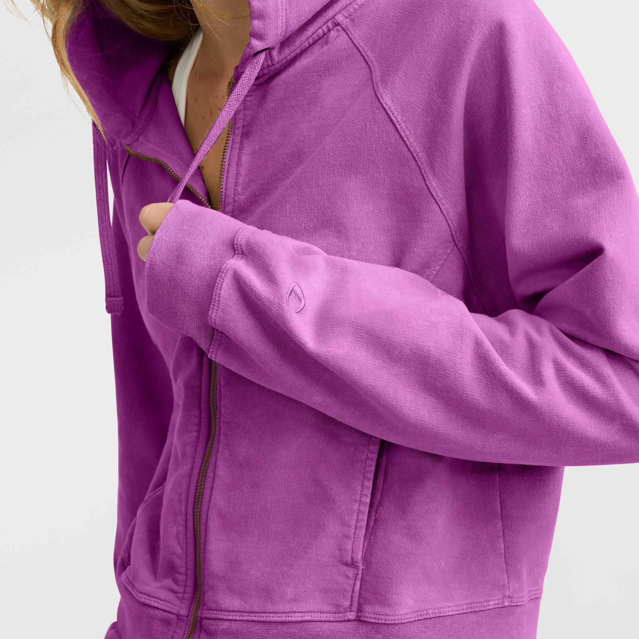 Vintage Wash Zip-Up Hoodie, C Logo sold by Champion product image thumbnail 3