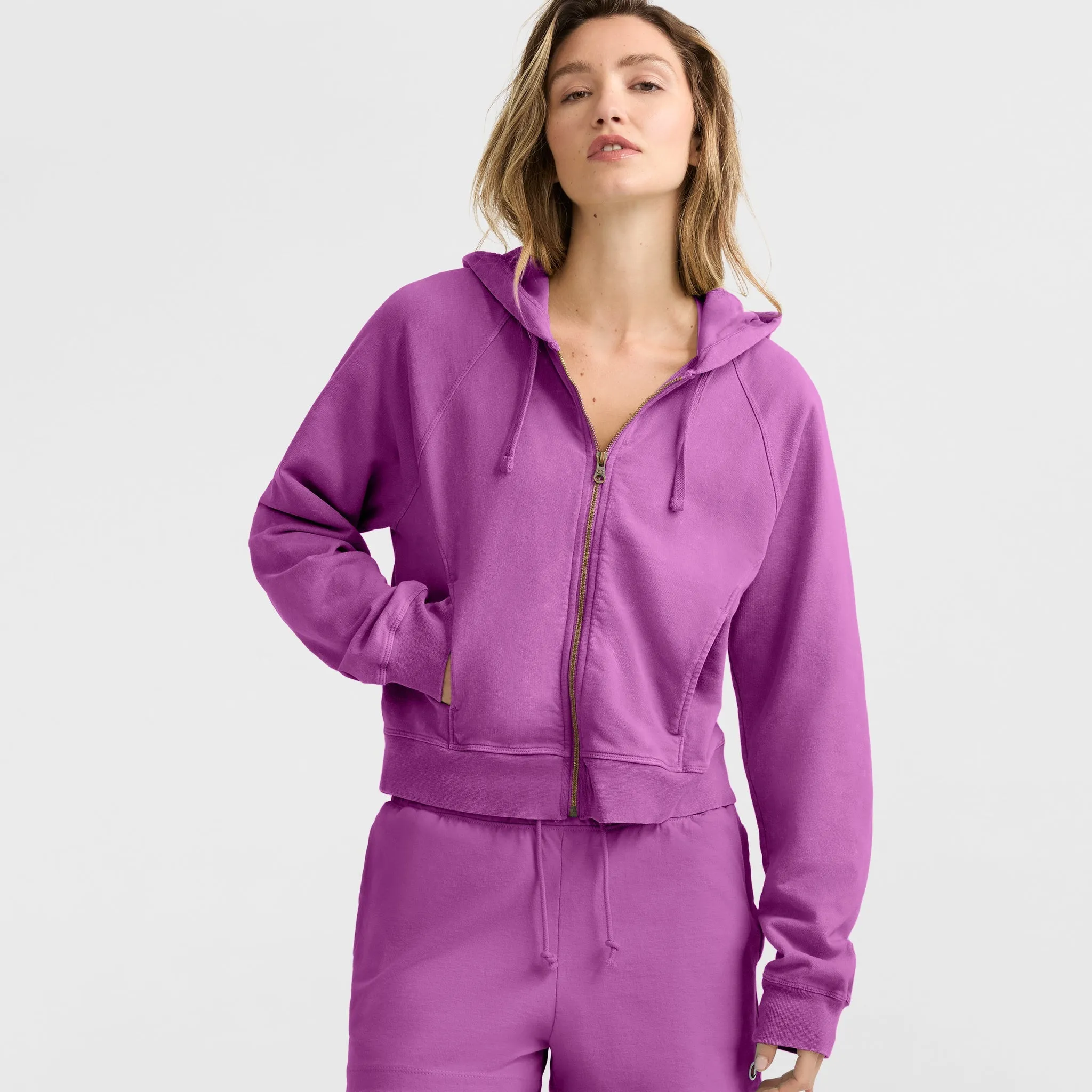 Vintage Wash Zip-Up Hoodie, C Logo sold by Champion