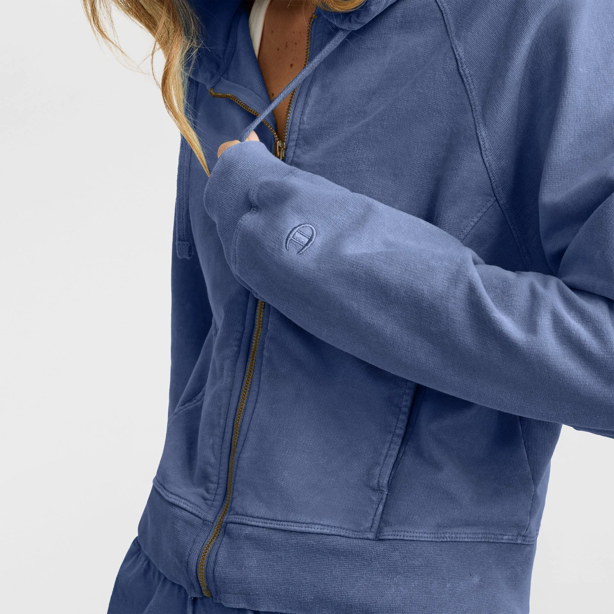 Vintage Wash Zip-Up Hoodie, C Logo sold by Champion product image thumbnail 3