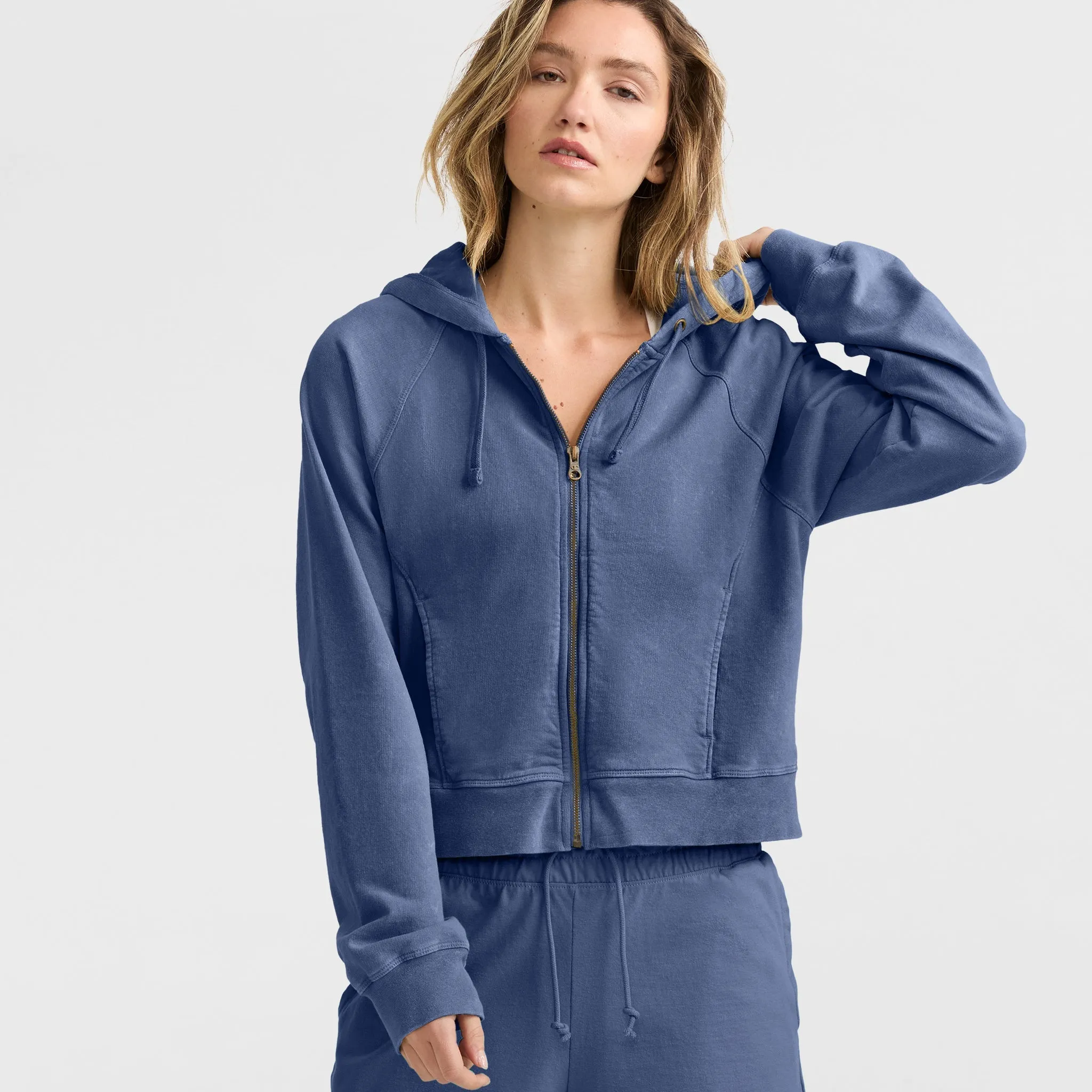 Vintage Wash Zip-Up Hoodie, C Logo sold by Champion