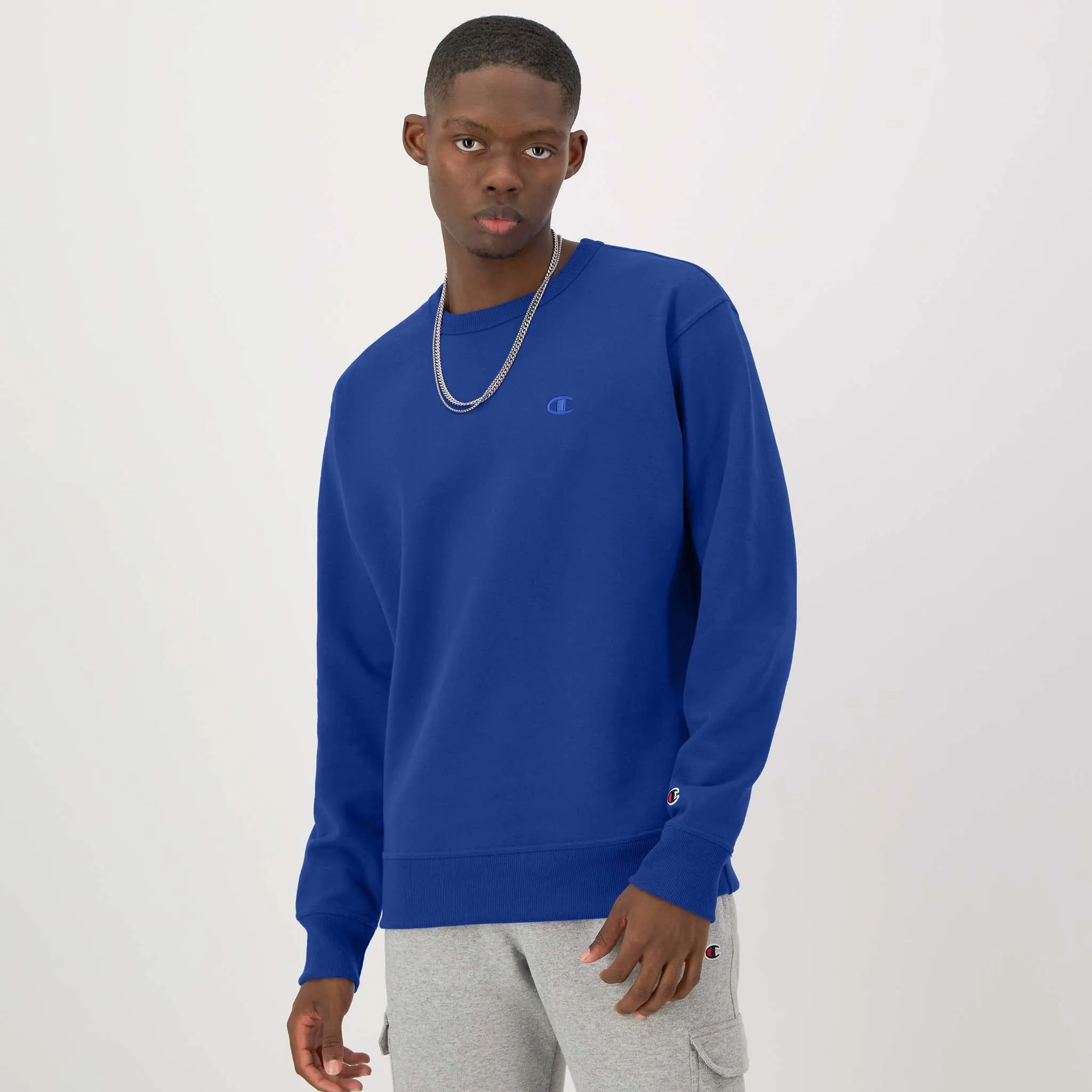 Powerblend Crewneck Sweatshirt, C Logo sold by Champion