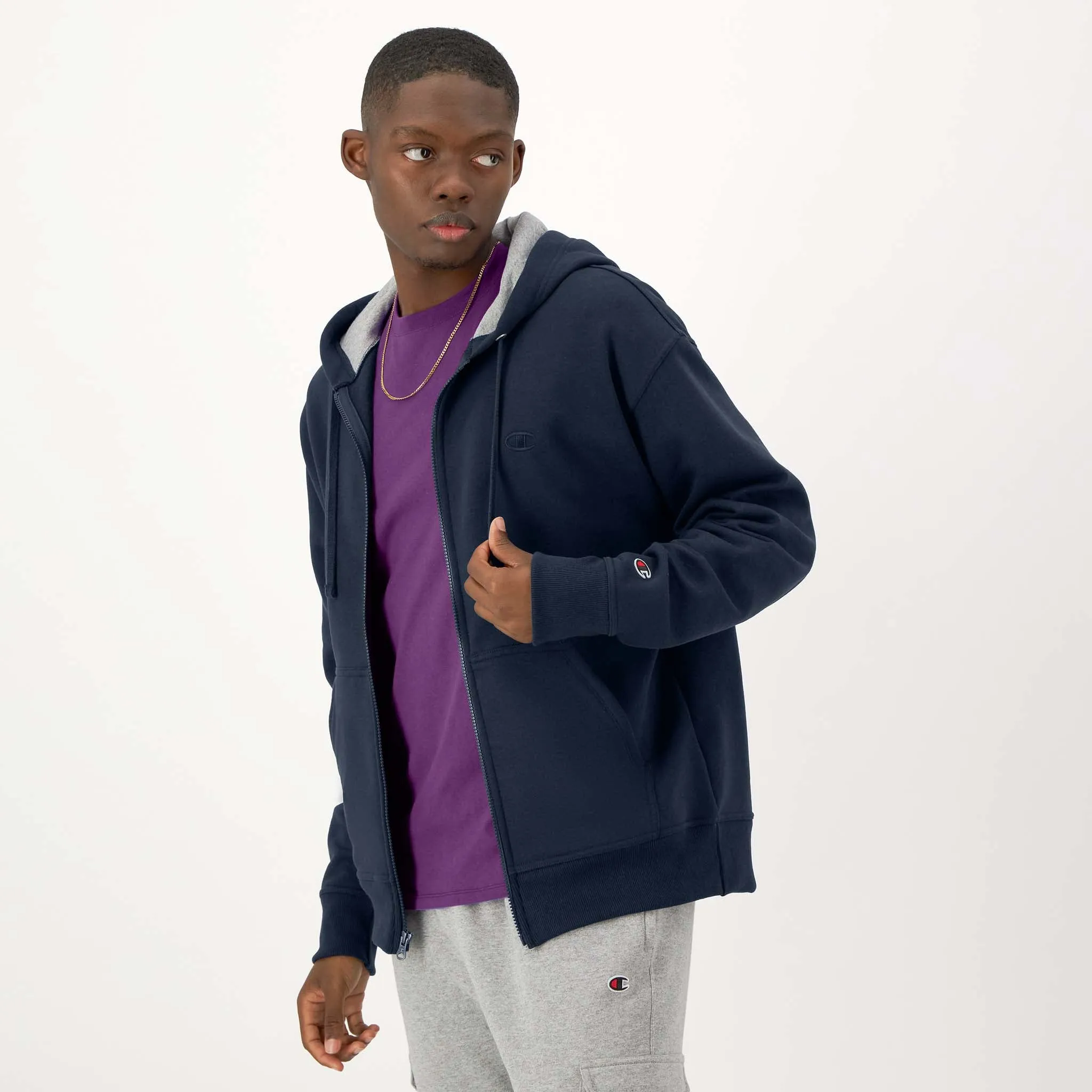 Powerblend Full-Zip Hoodie, C Logo sold by Champion product image thumbnail 2