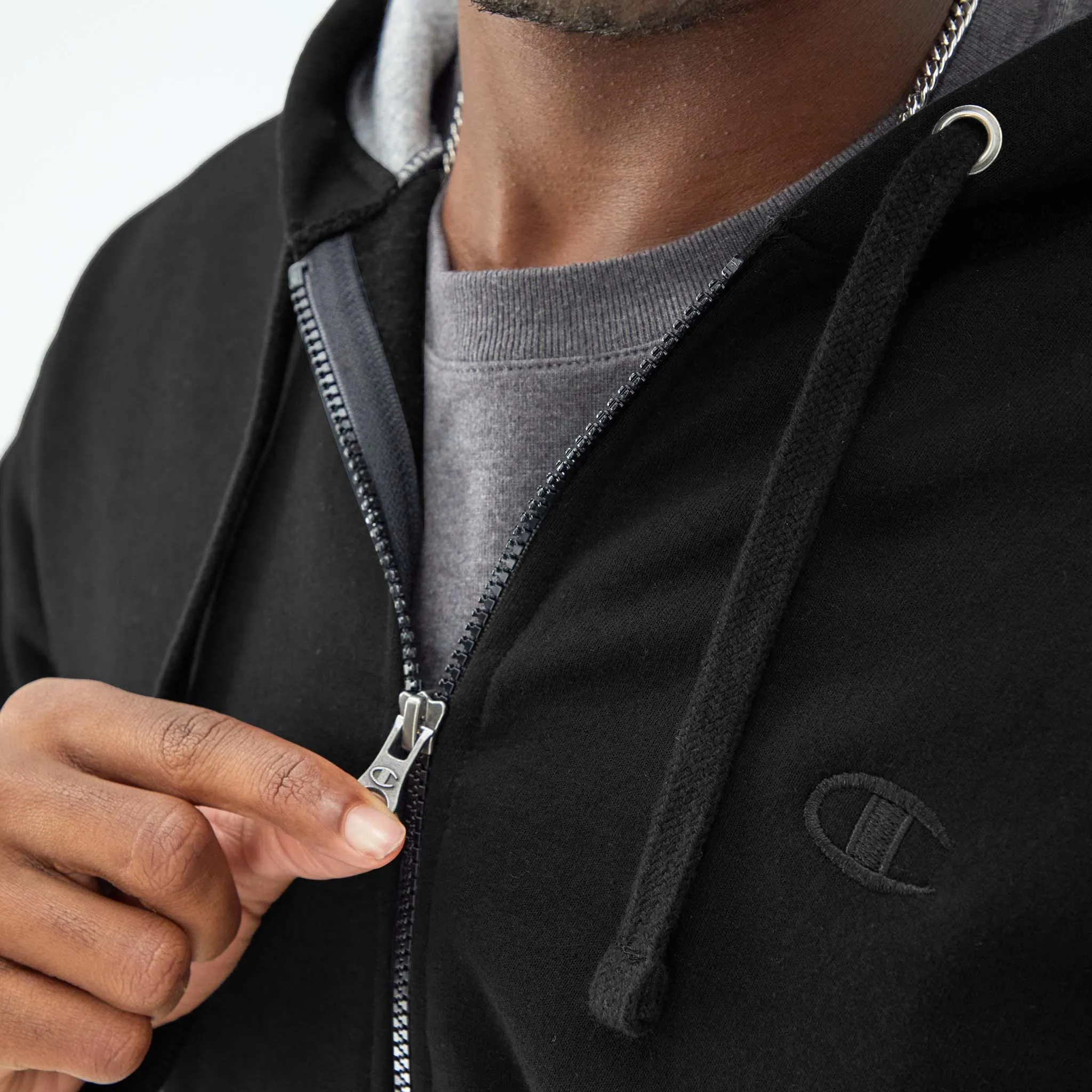 Powerblend Full-Zip Hoodie, C Logo sold by Champion product image thumbnail 4