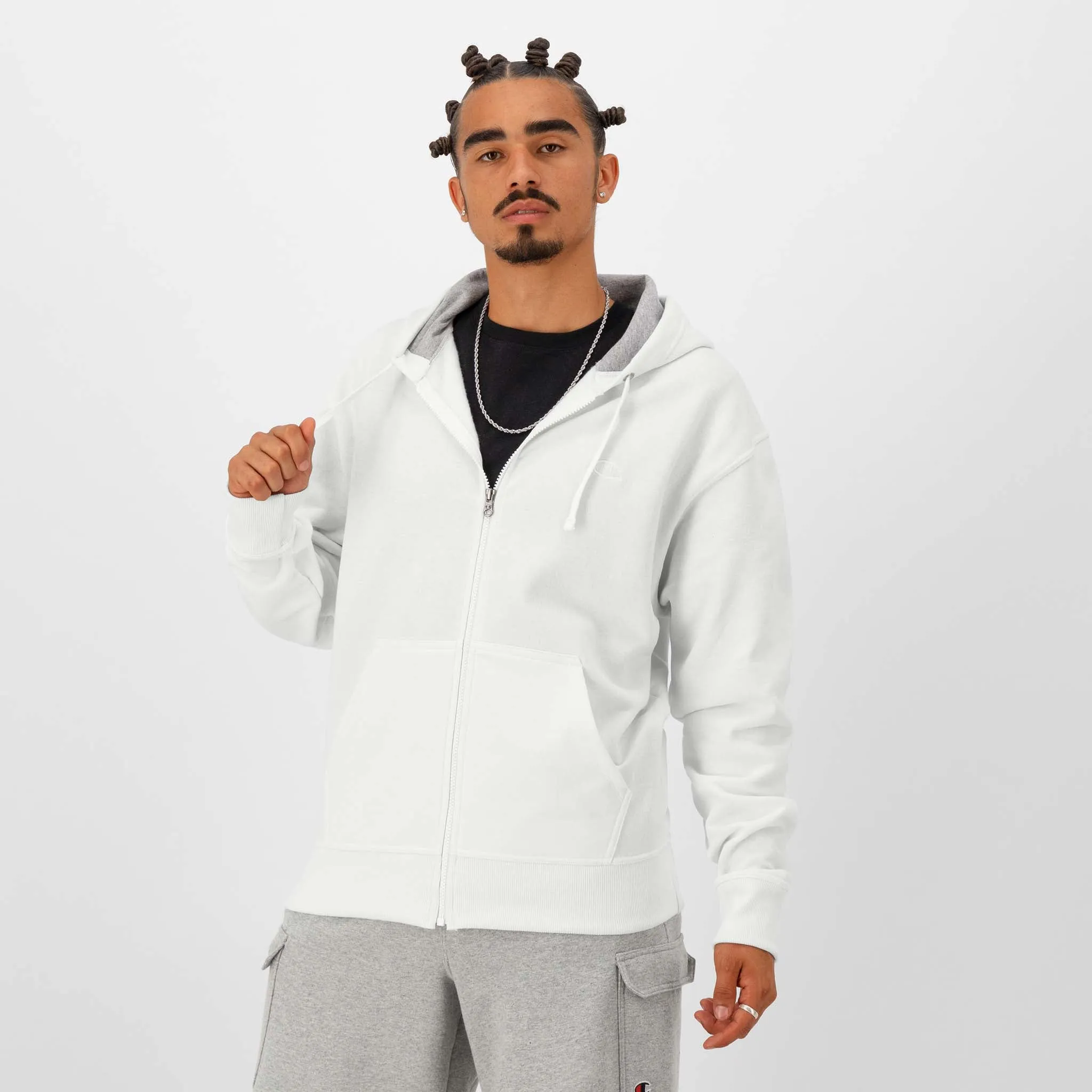 Powerblend Full-Zip Hoodie, C Logo sold by Champion