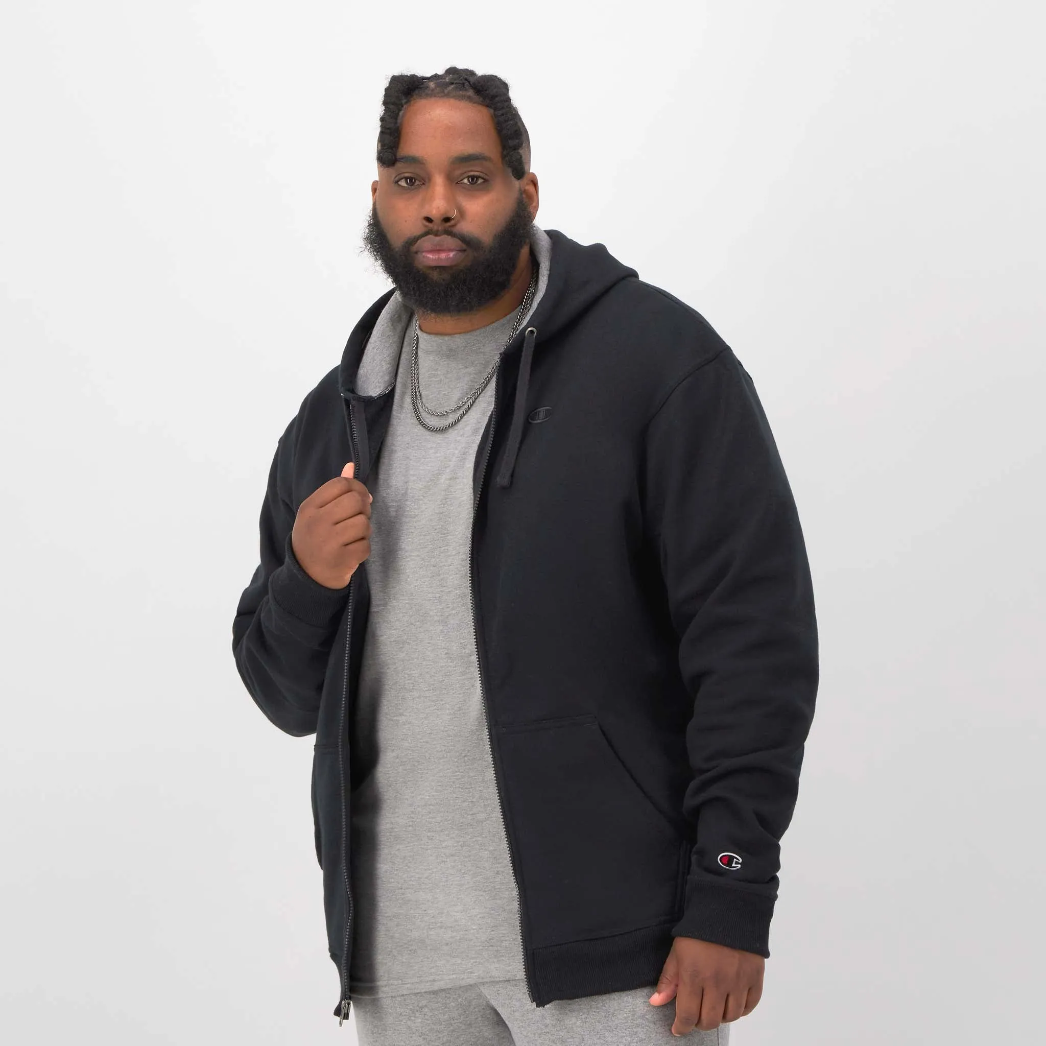 Powerblend Full-Zip Hoodie, C Logo - Big & Tall sold by Champion