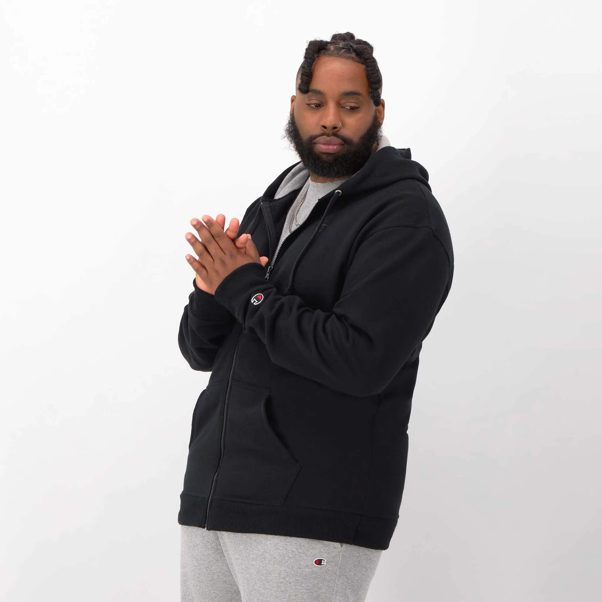 Powerblend Full-Zip Hoodie, C Logo - Big & Tall sold by Champion product image thumbnail 2