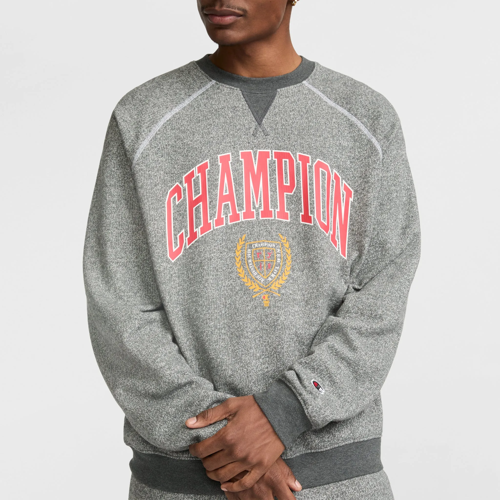 Yearbook Raglan Crewneck Sweatshirt, Champion Crest sold by Champion product image thumbnail 3