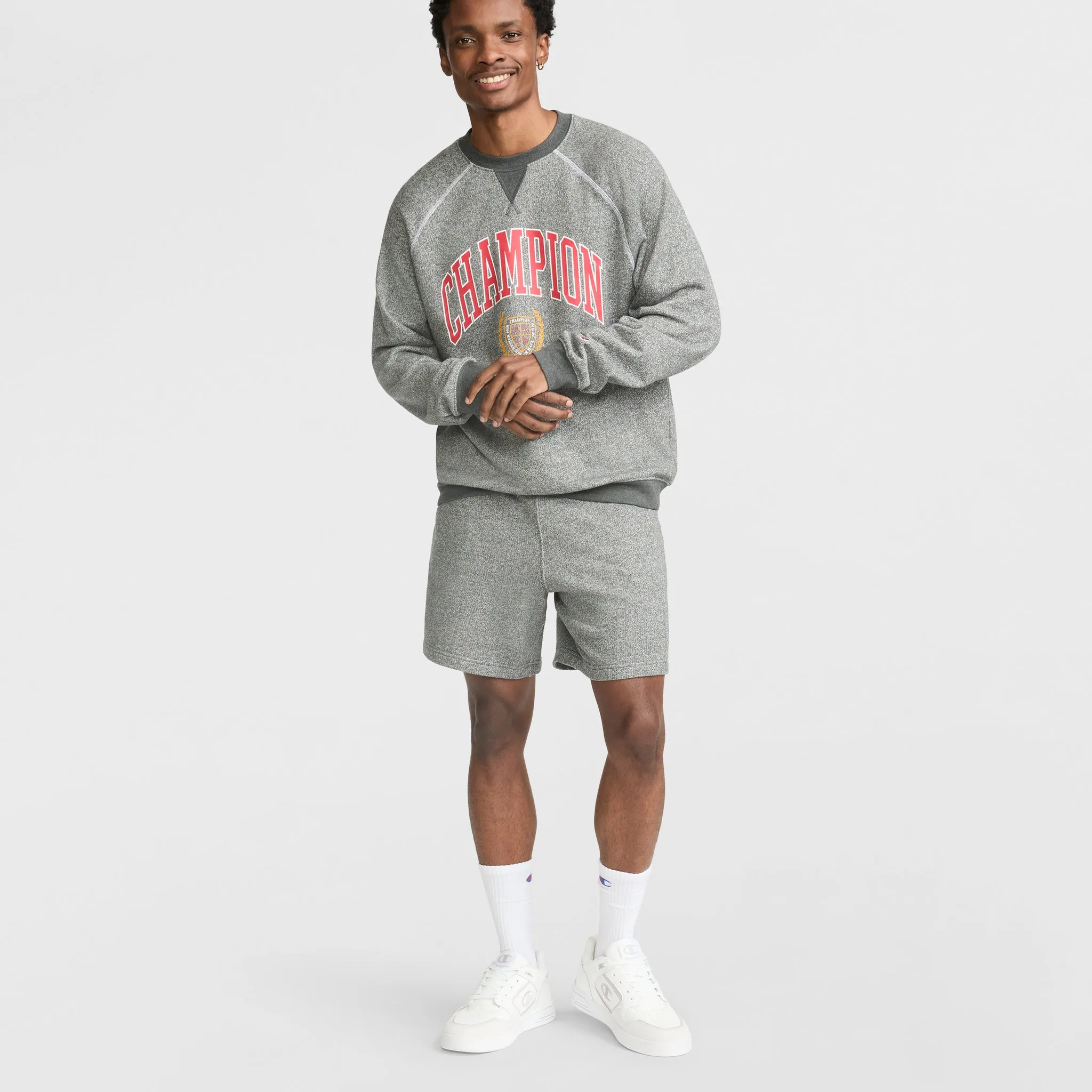Yearbook Raglan Crewneck Sweatshirt, Champion Crest sold by Champion product image thumbnail 4