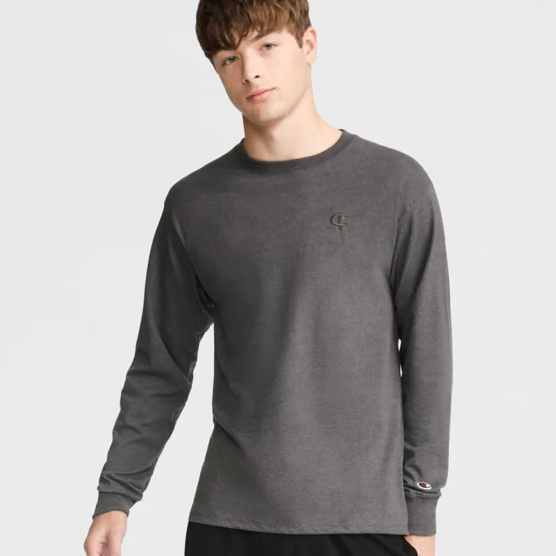 Classic Long Sleeve T-Shirt, Embroidered C Logo sold by Champion