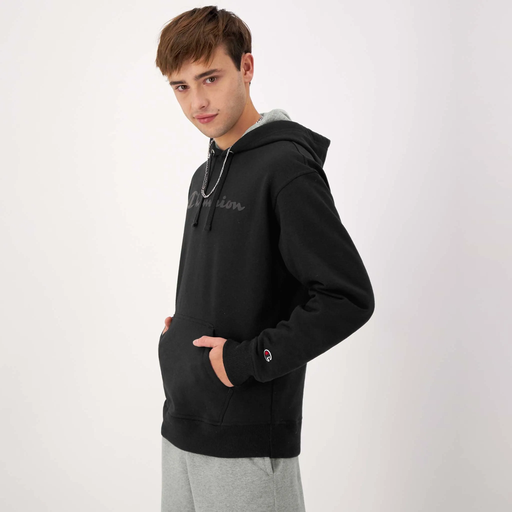 Powerblend Hoodie, Tonal Script Logo sold by Champion product image thumbnail 2