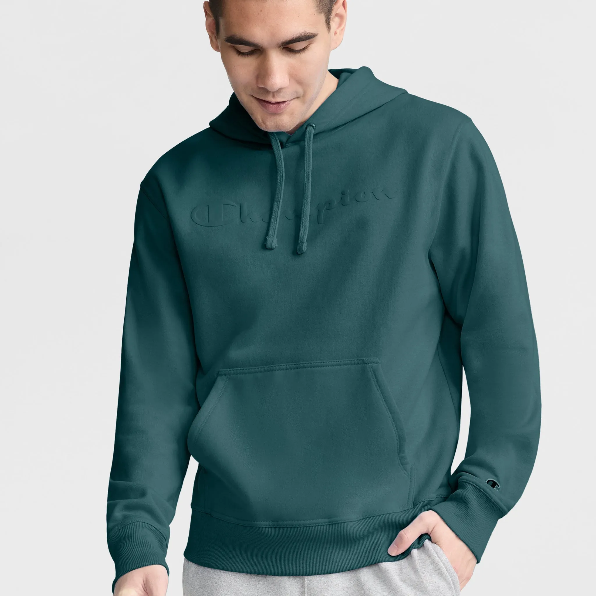 Powerblend Hoodie, Tonal Script Logo sold by Champion