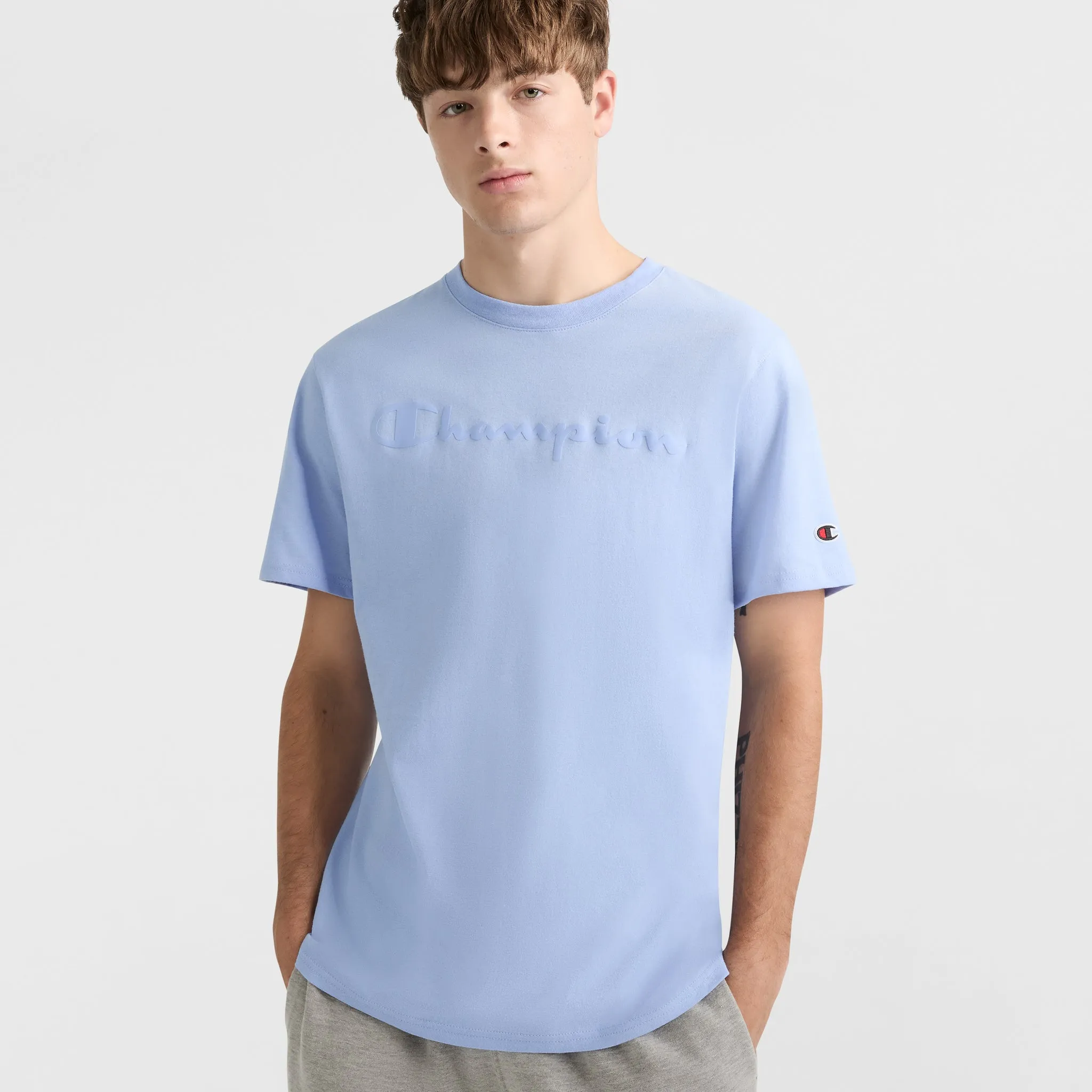 Classic Graphic T-Shirt, Tonal Script Logo sold by Champion
