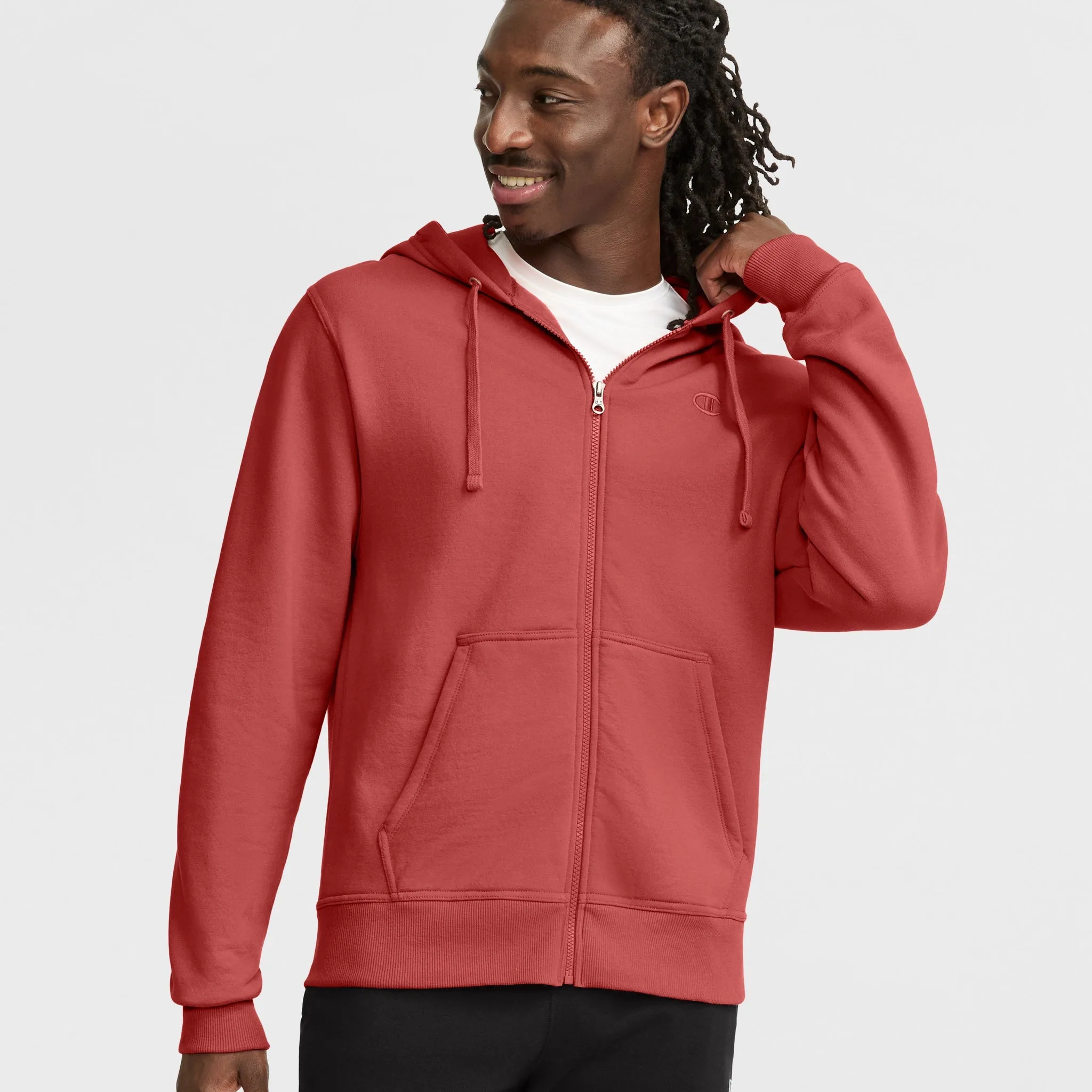 Powerblend Full-Zip Hoodie, C Logo sold by Champion