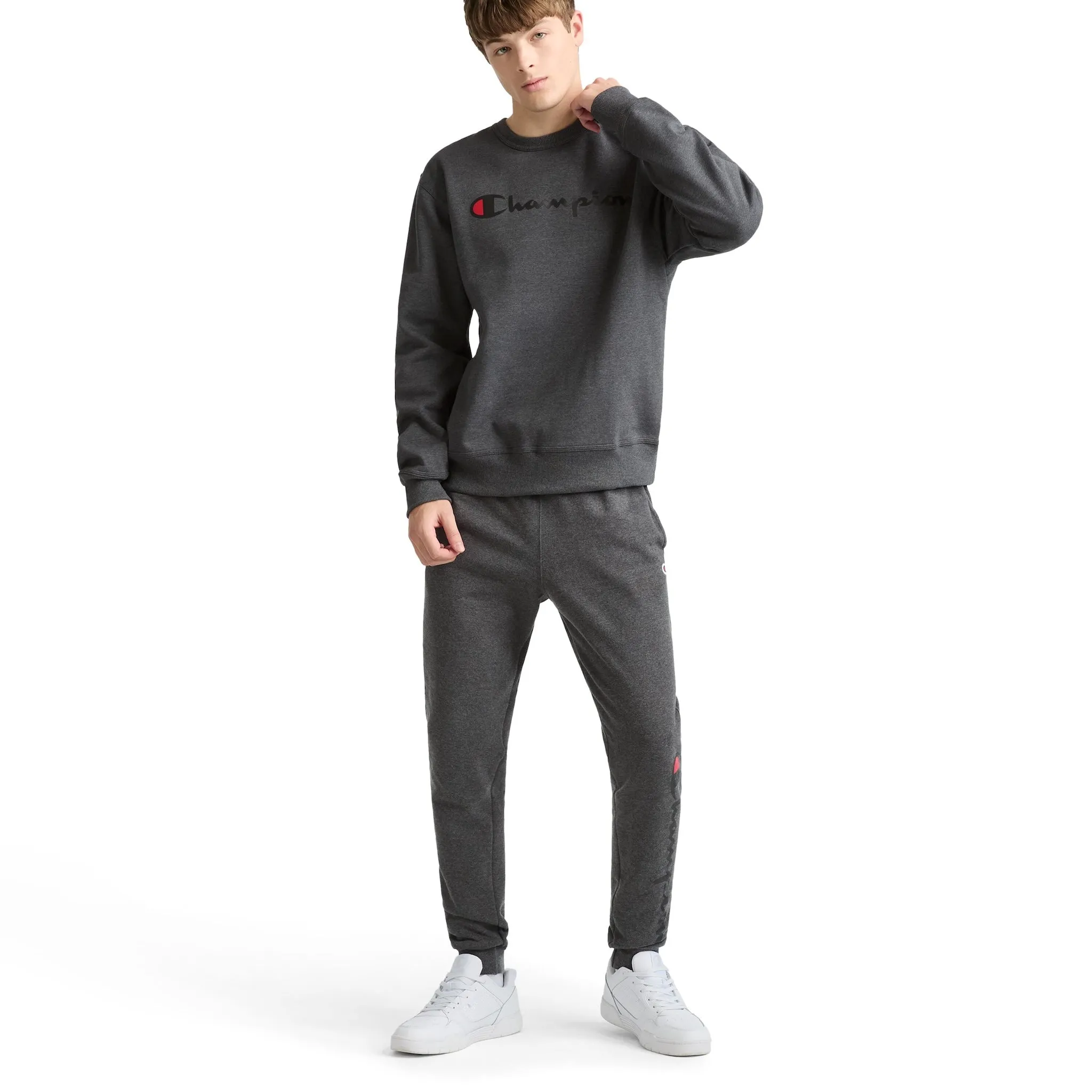 Powerblend Crewneck Sweatshirt, Classic Script Logo sold by Champion product image thumbnail 4