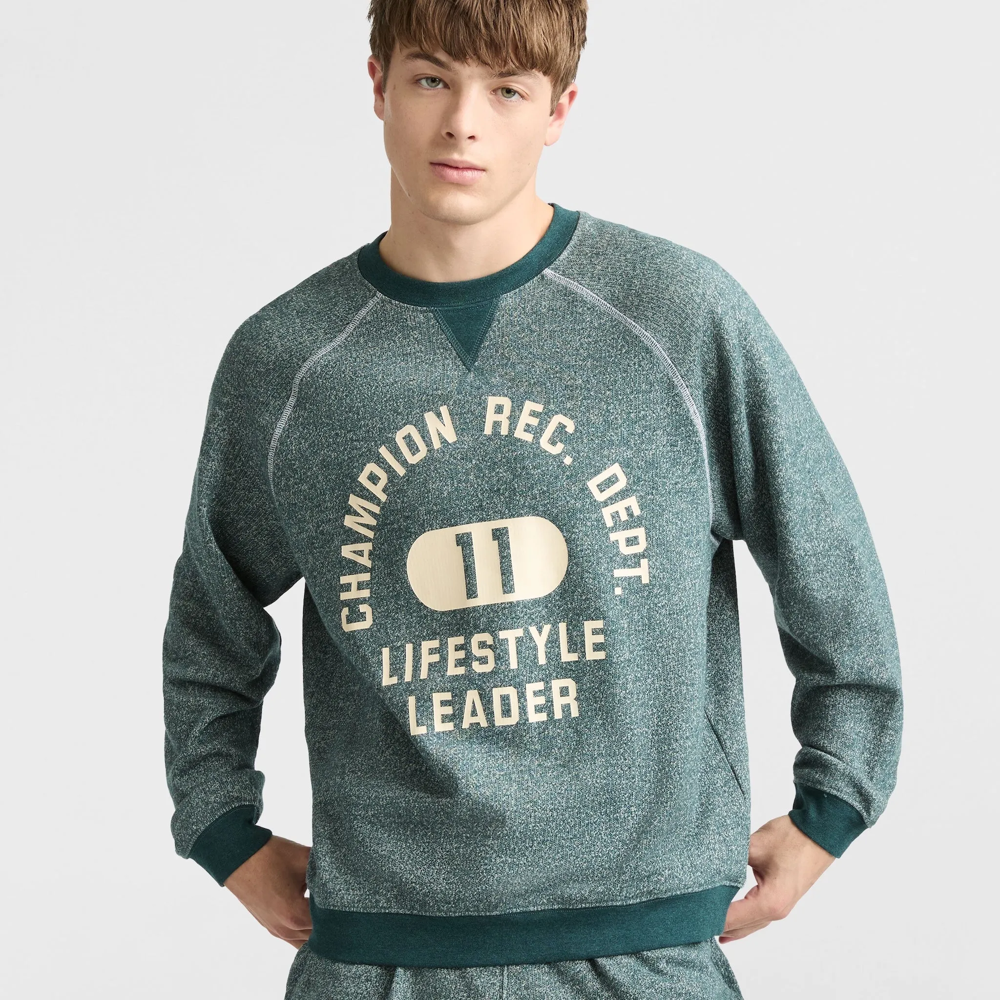 Yearbook Raglan Crewneck Sweatshirt, Rec. Dept. sold by Champion