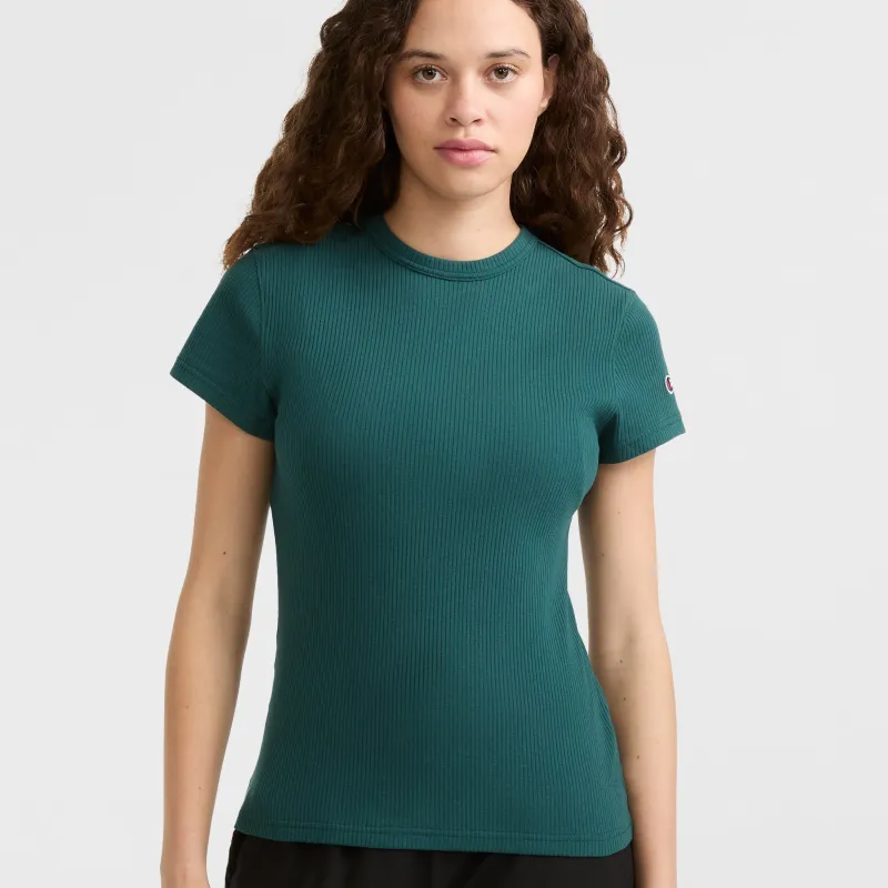 Slim Ribbed Tee, Iconic C Patch sold by Champion