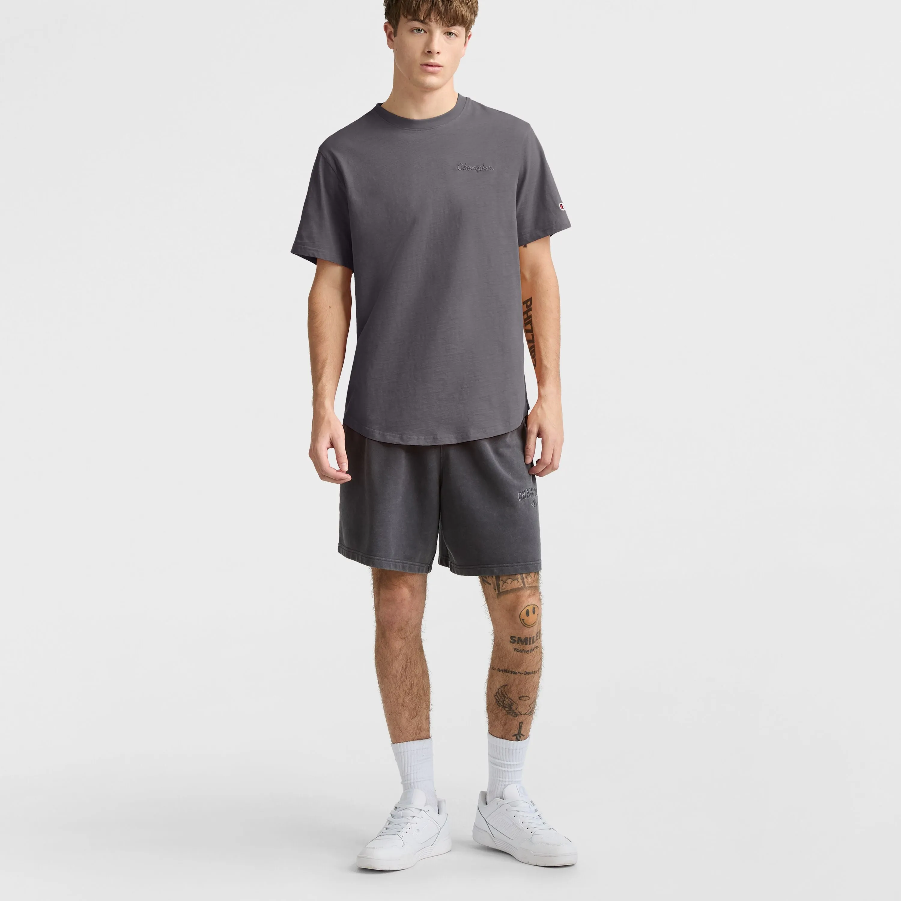 Curved Hem Slub T-Shirt, Embroidered Script sold by Champion product image thumbnail 4