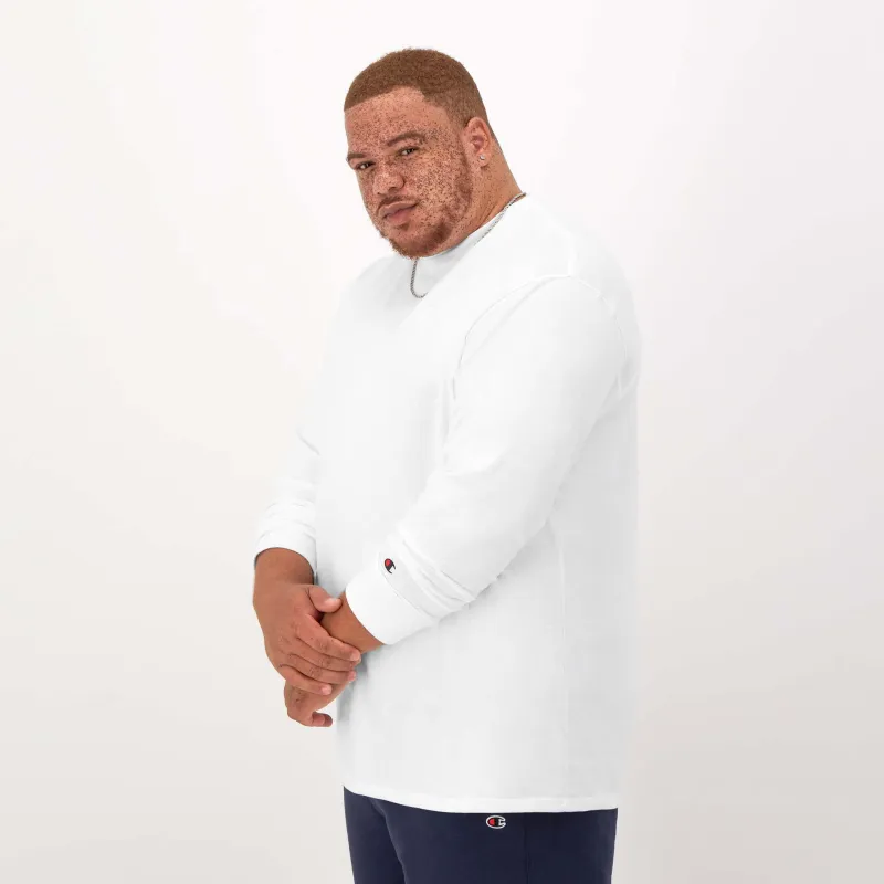 Classic Long-Sleeve T-Shirt, Embroidered C Logo - Big & Tall sold by Champion