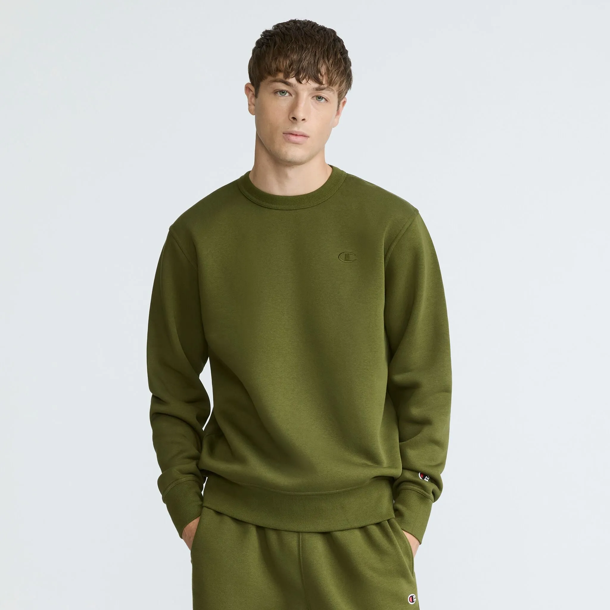 Powerblend Crewneck Sweatshirt, C Logo sold by Champion