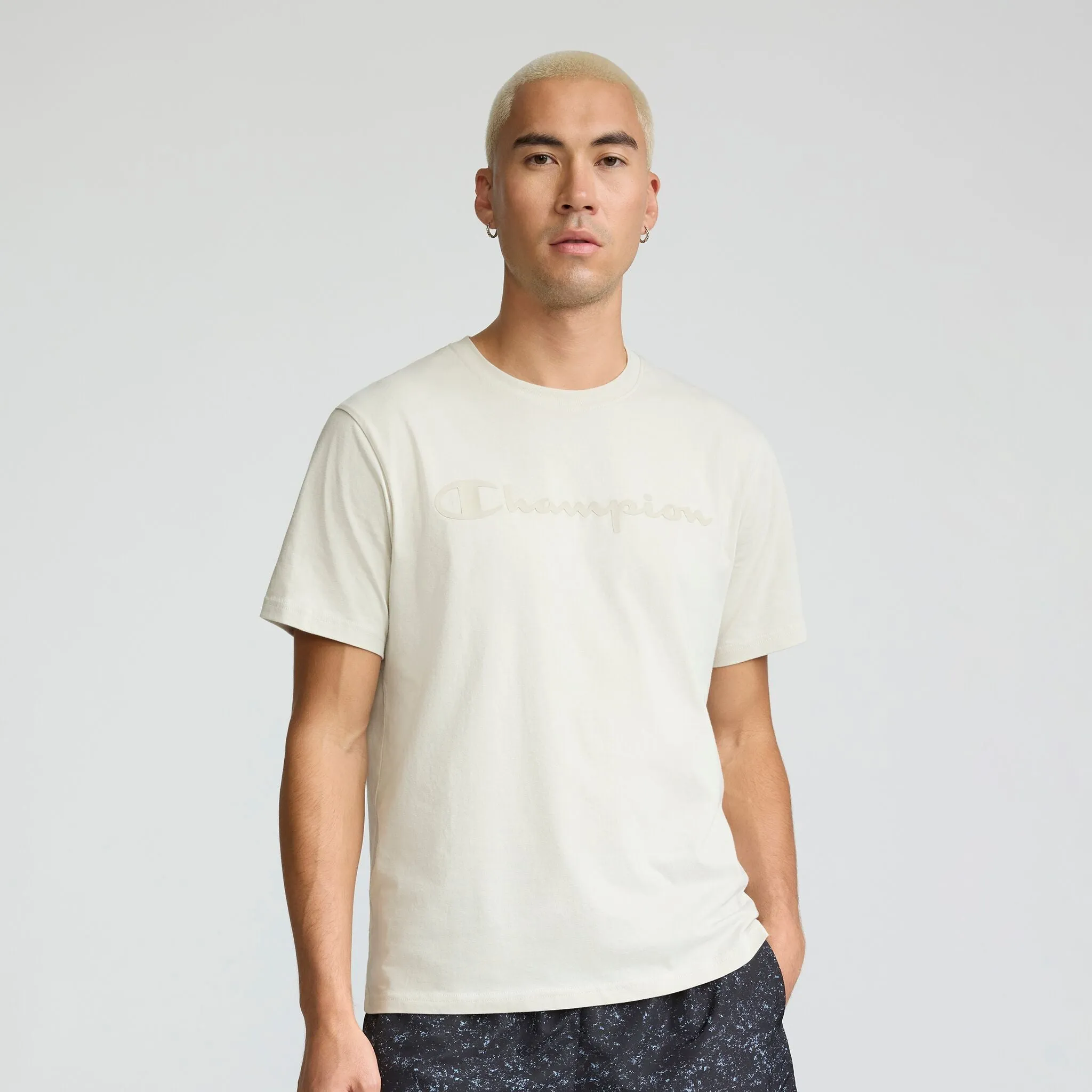 Classic Graphic T-Shirt, Tonal Script Logo sold by Champion