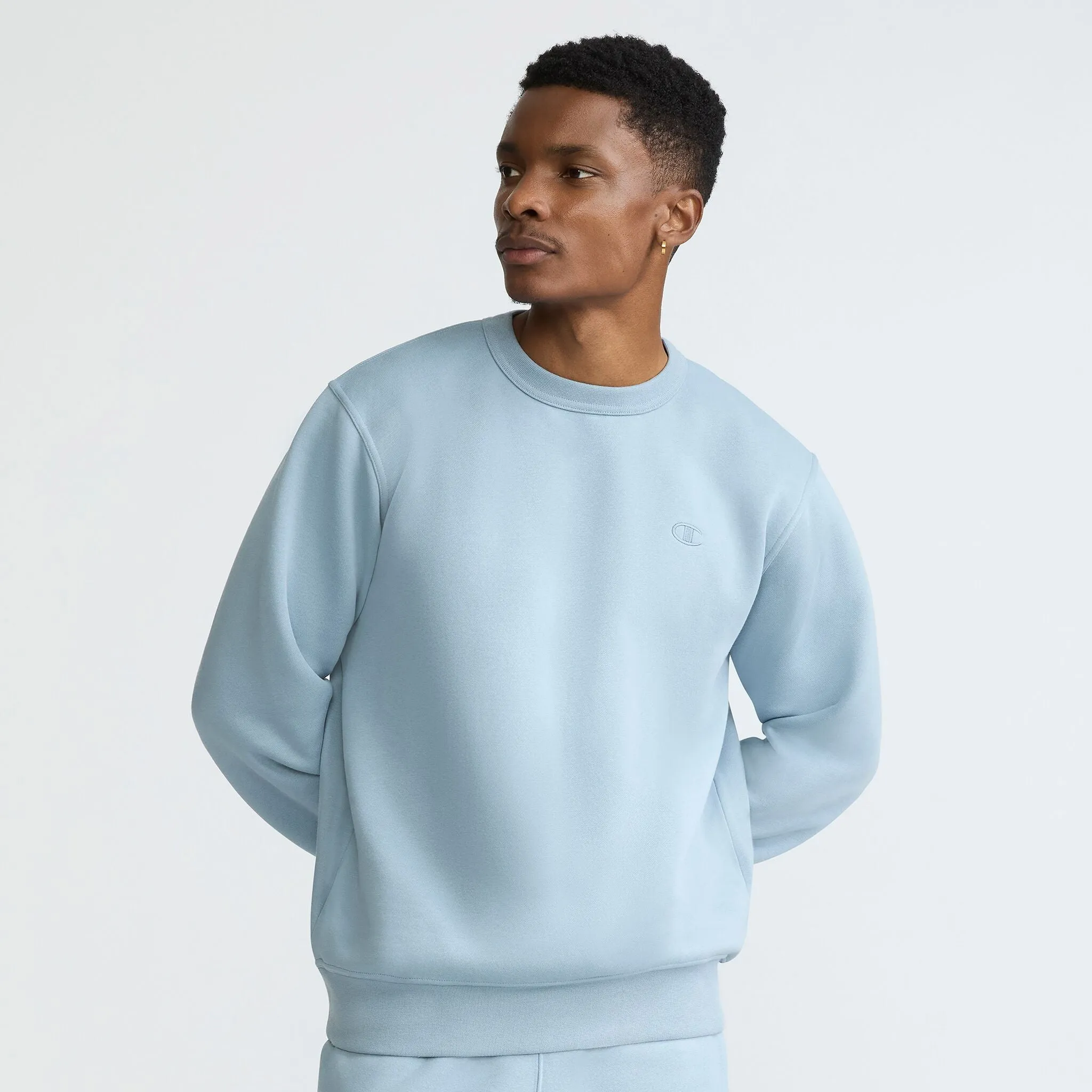 Powerblend Crewneck Sweatshirt, C Logo sold by Champion