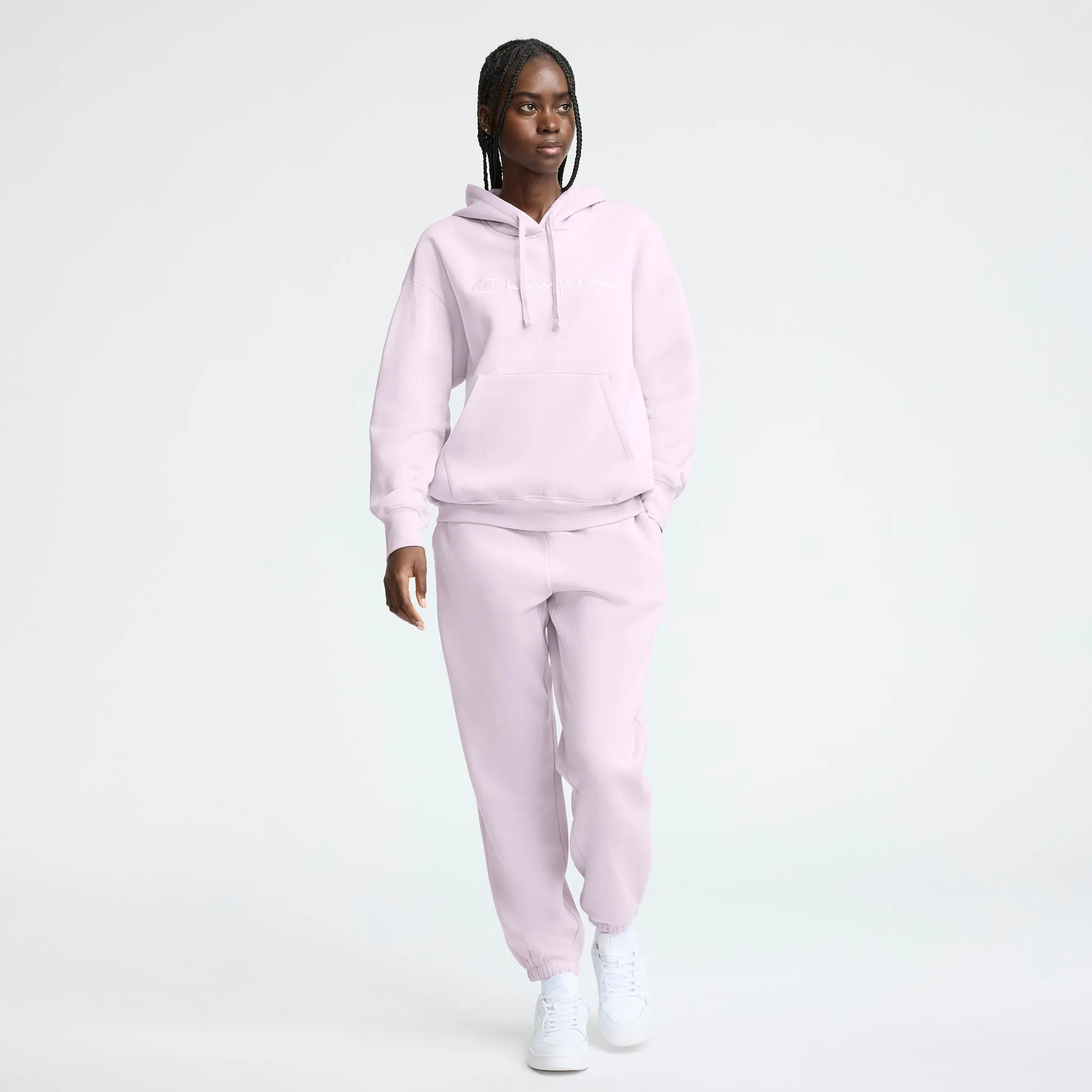 Powerblend Crewneck, Full Embroidered Logo/Oversized Sweatpants Set sold by Champion