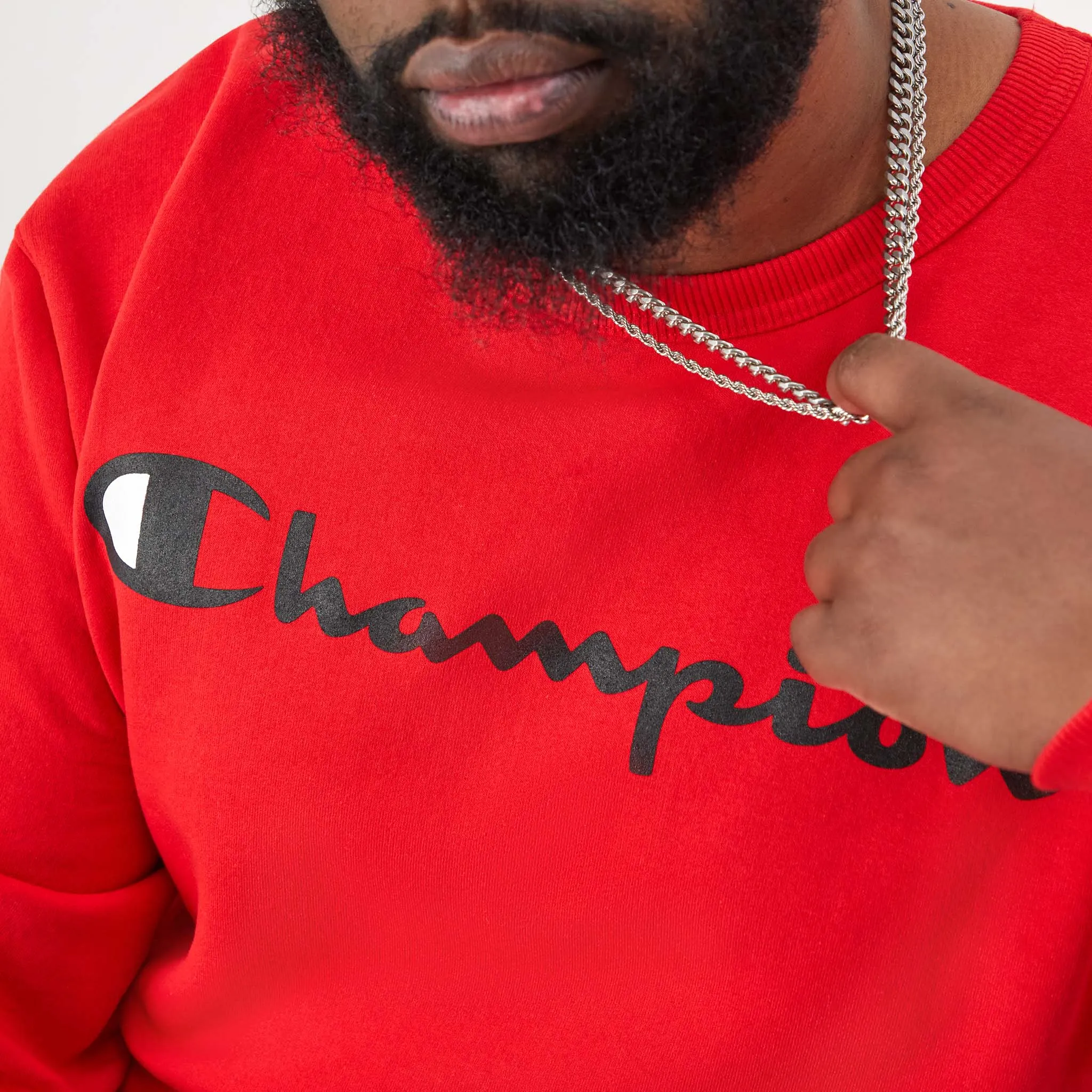 Powerblend Crewneck Sweatshirt, Script Logo - Big & Tall sold by Champion product image thumbnail 4