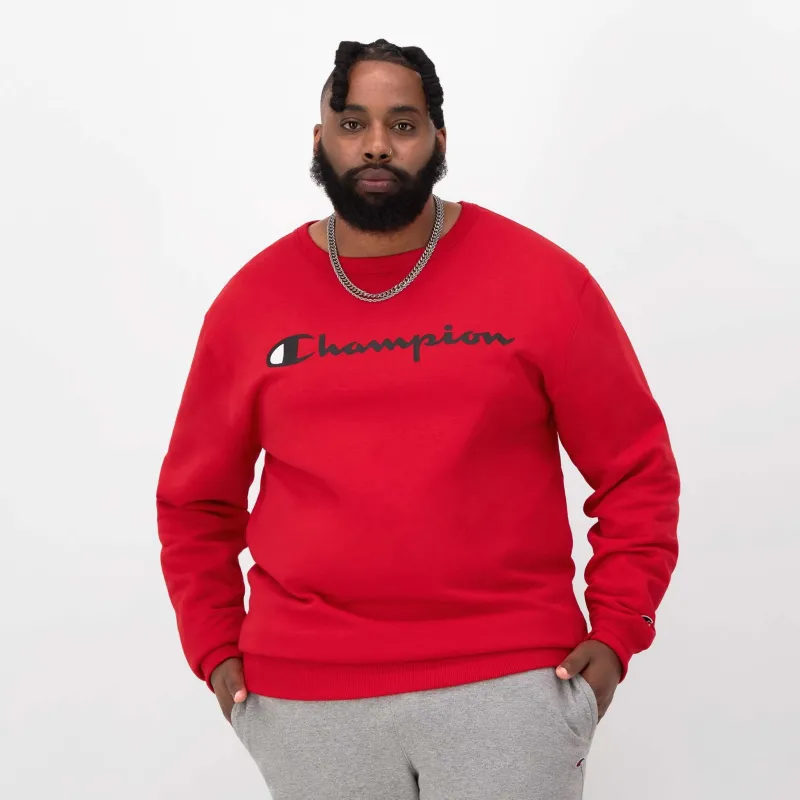 Powerblend Crewneck Sweatshirt, Script Logo - Big & Tall sold by Champion