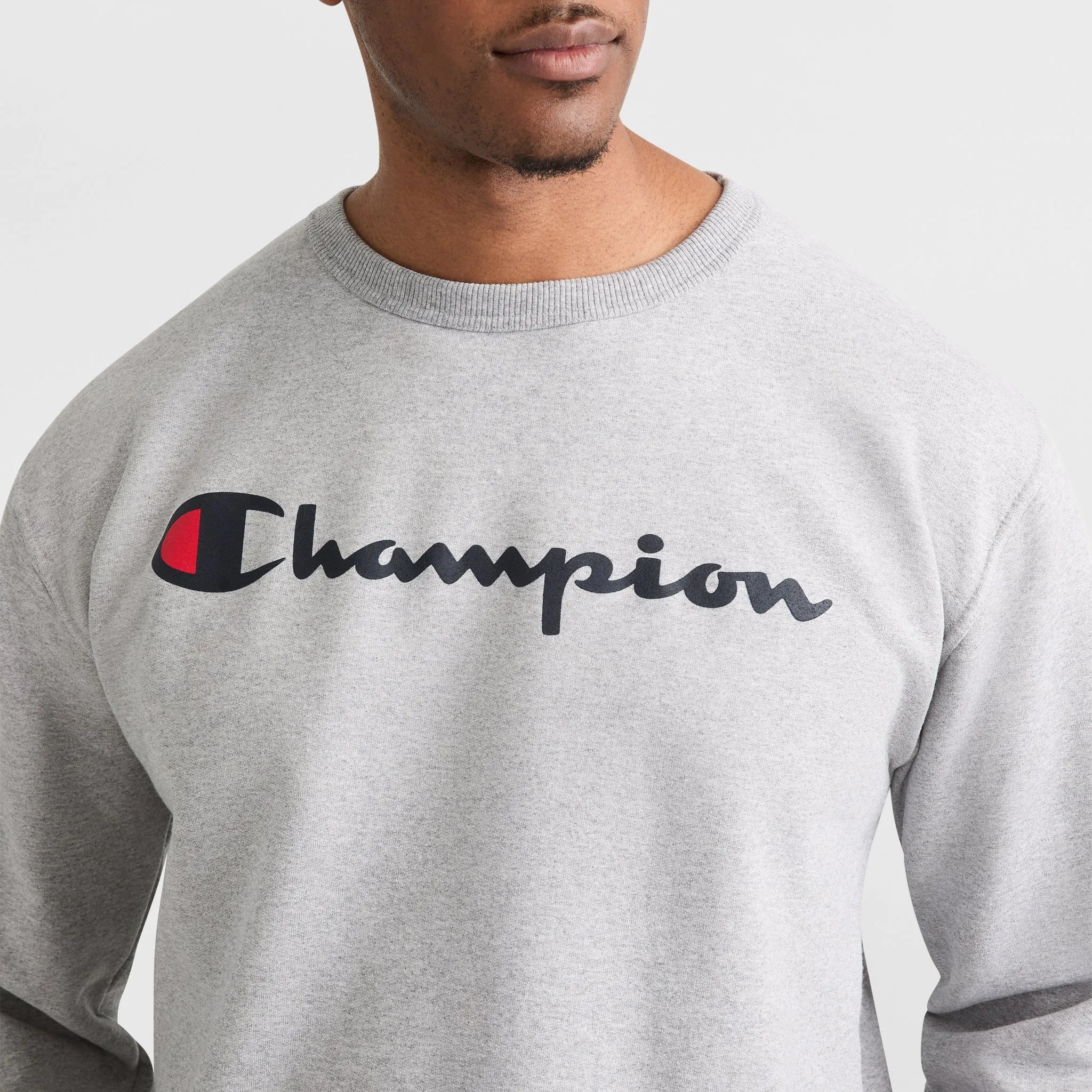 Powerblend Crewneck Sweatshirt, Script Logo - Big & Tall sold by Champion product image thumbnail 3