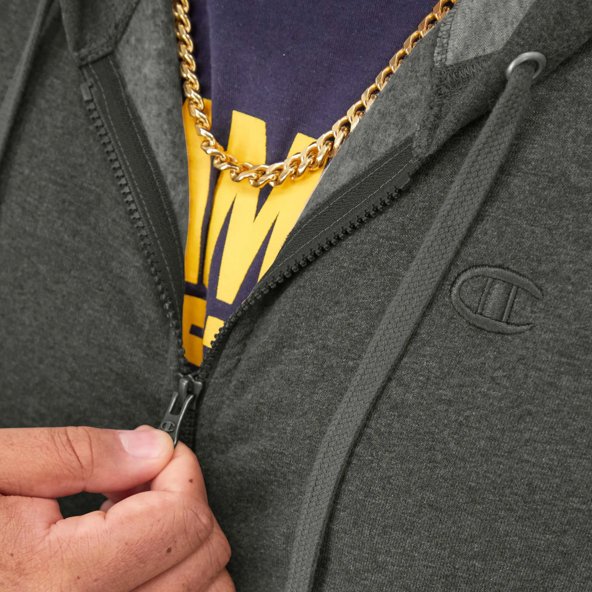 Powerblend Full-Zip Hoodie, C Logo - Big & Tall sold by Champion product image thumbnail 4