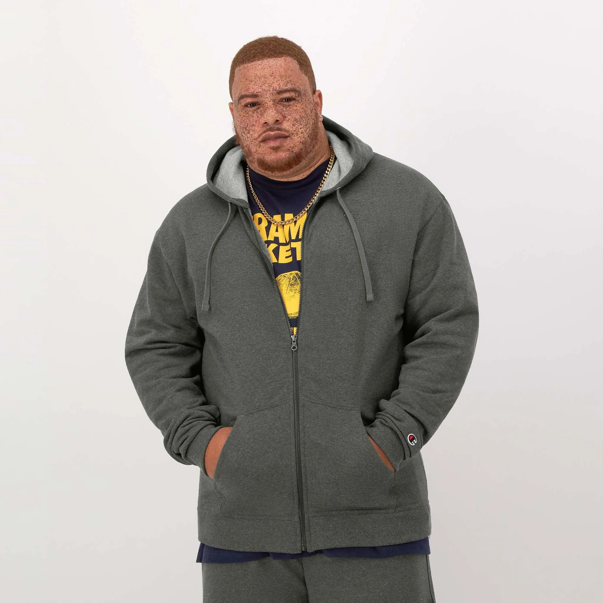Powerblend Full-Zip Hoodie, C Logo - Big & Tall sold by Champion