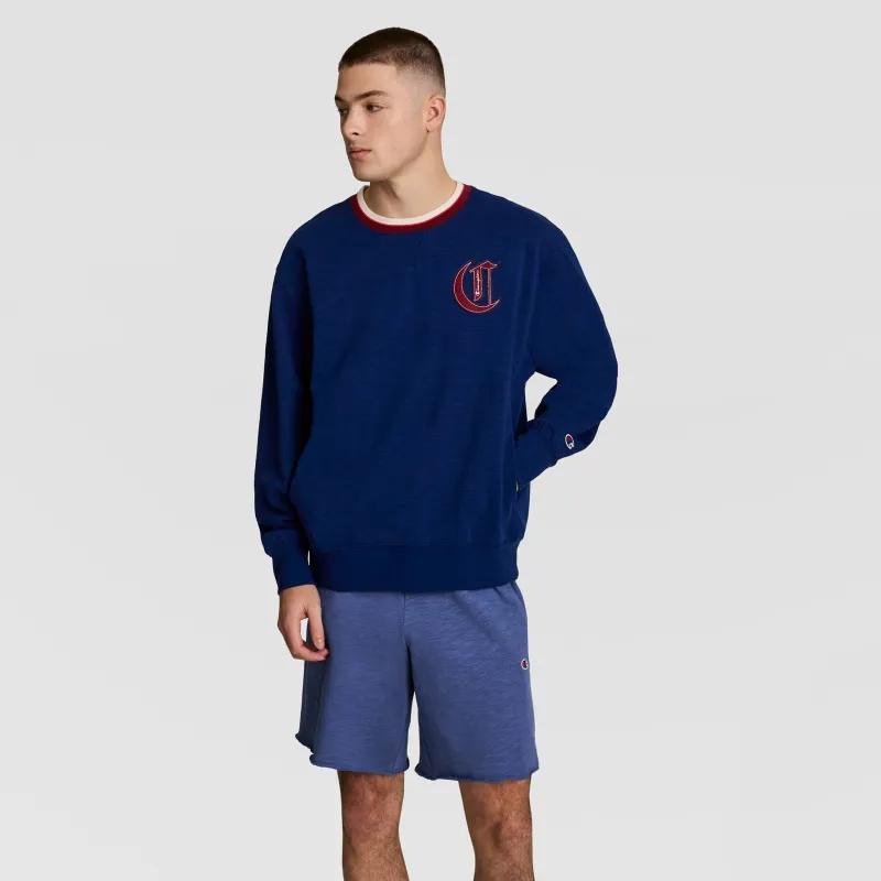 Modern Retro Washed Crew Sweatshirt, C Logo sold by Champion