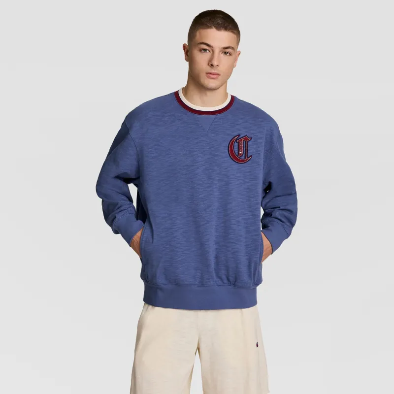 Modern Retro Washed Crew Sweatshirt, C Logo sold by Champion
