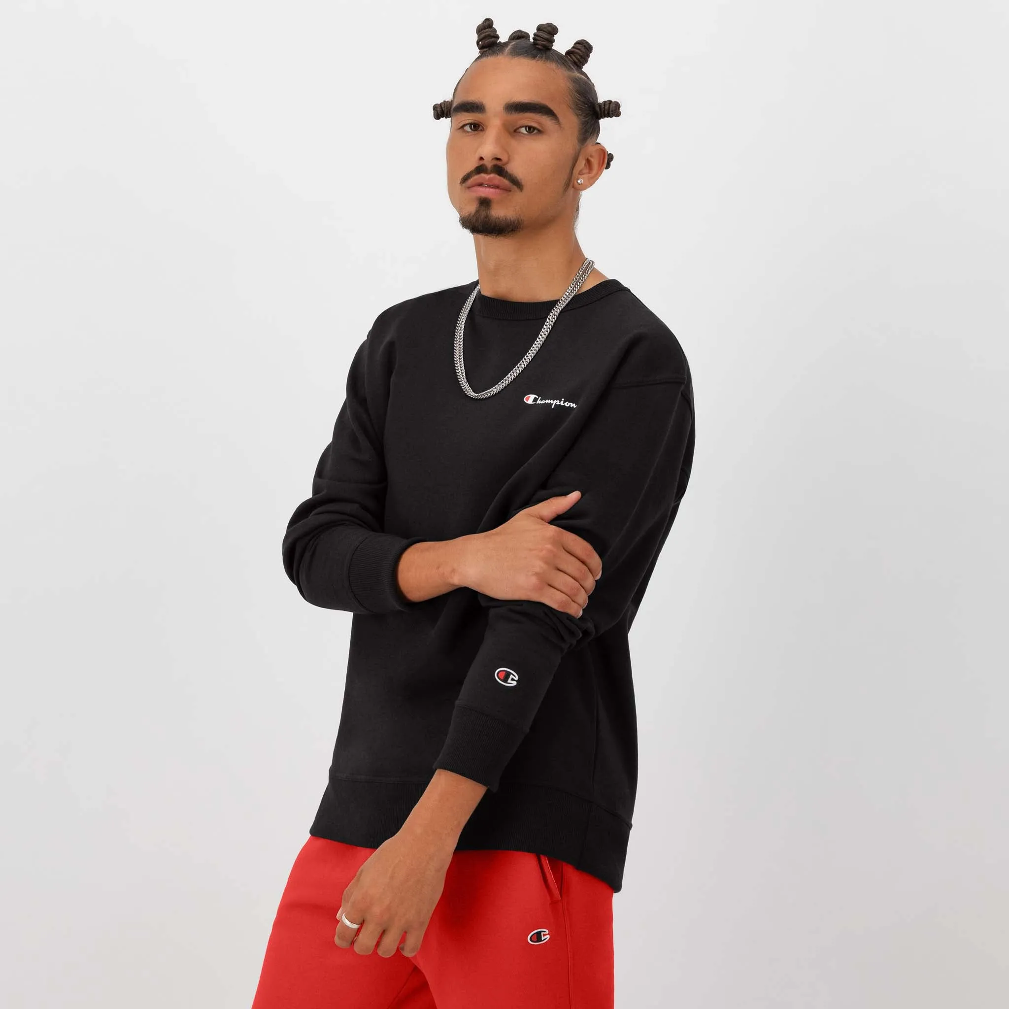 Powerblend Crewneck Sweatshirt, Left Script Logo sold by Champion product image thumbnail 2
