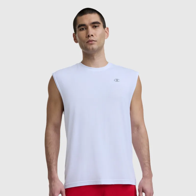 Sport Crewneck Muscle Tee, Script Logo sold by Champion
