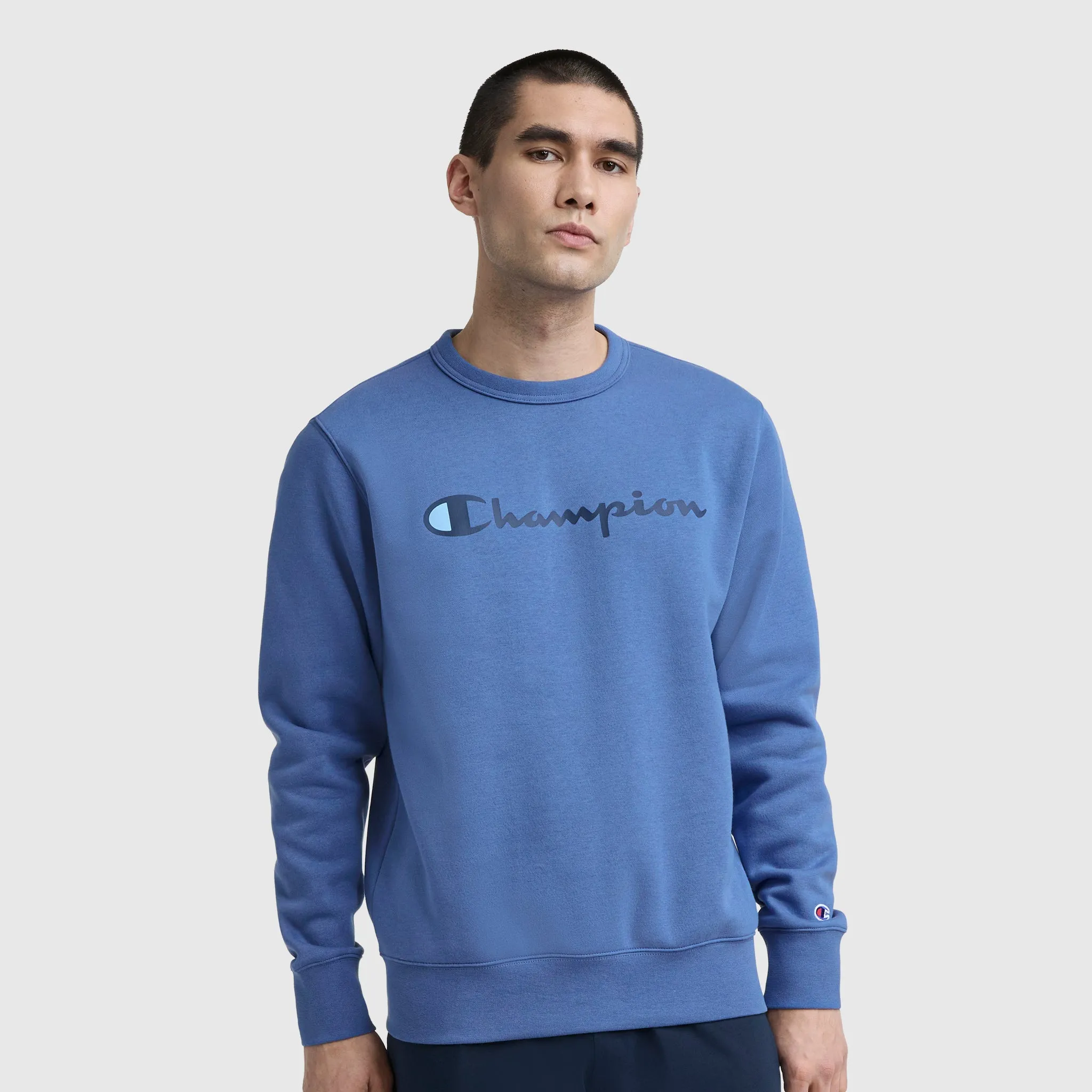 Powerblend Crewneck Sweatshirt, Script Logo sold by Champion