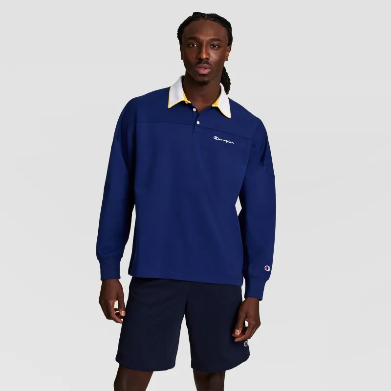 Gridiron Long Sleeve Rugby, Script Logo made by Champion