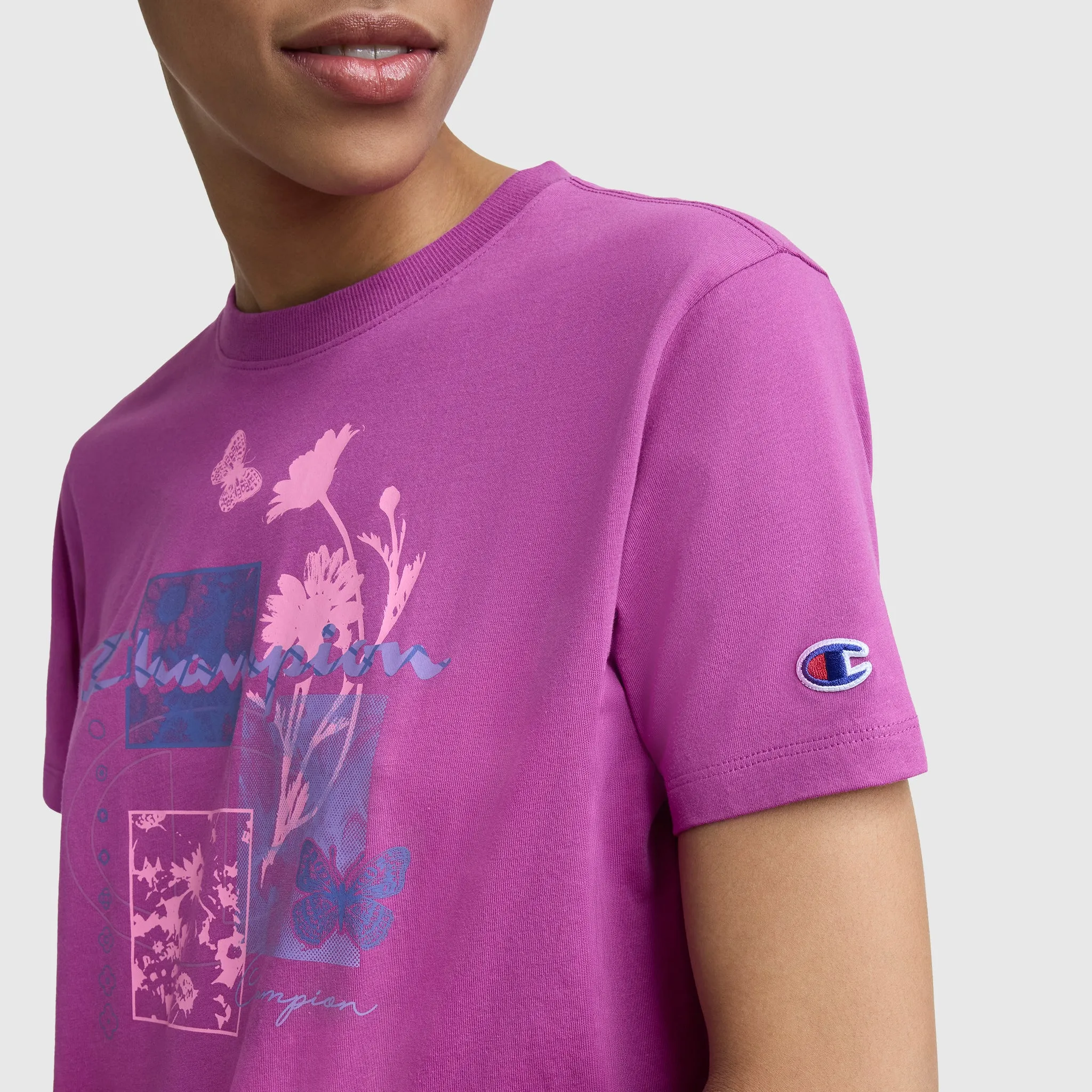 Butterfly Collage Graphic T-Shirt, C Logo sold by Champion product image thumbnail 3