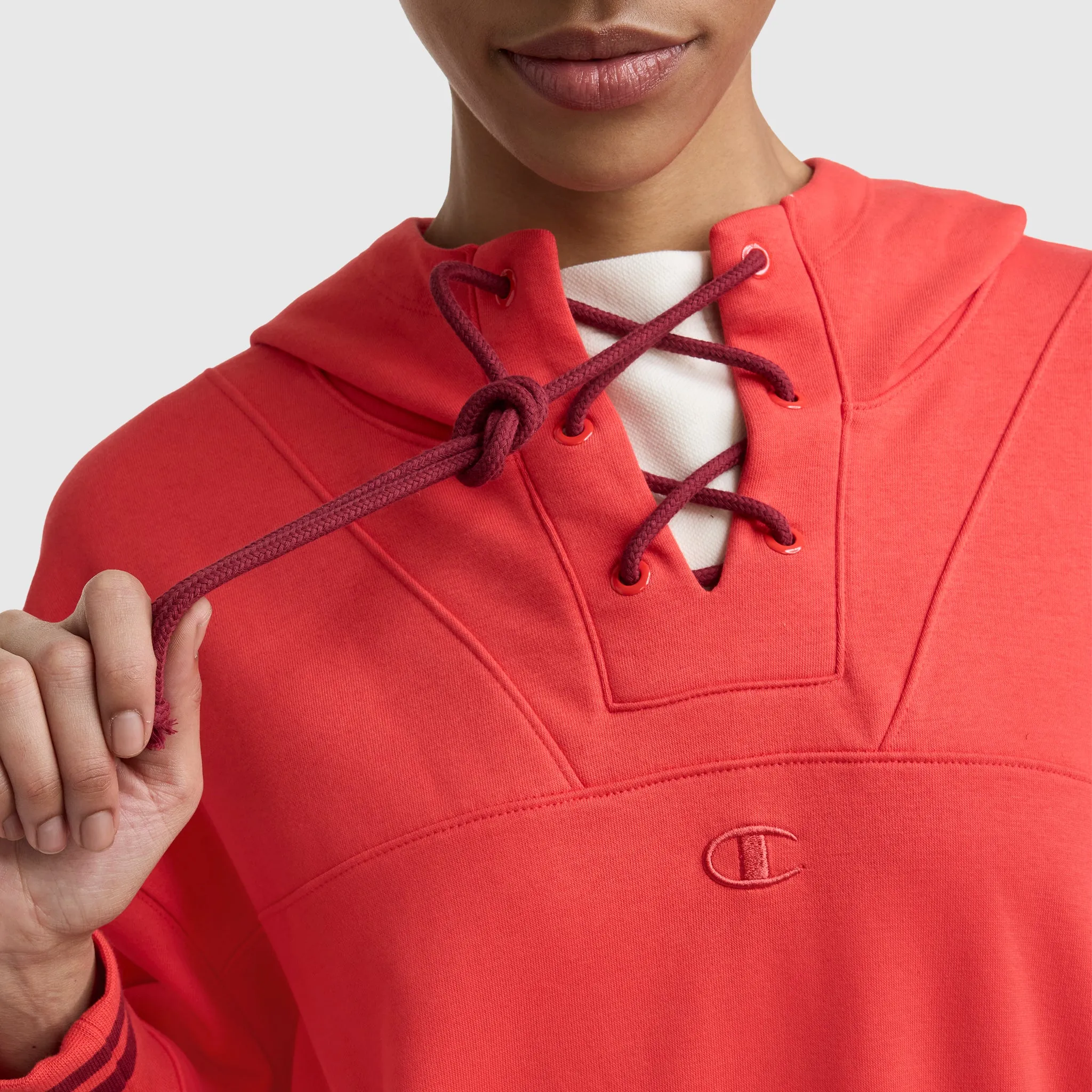 Tackle Lace Front Hoodie, Tonal Embroidered C Logo sold by Champion product image thumbnail 5