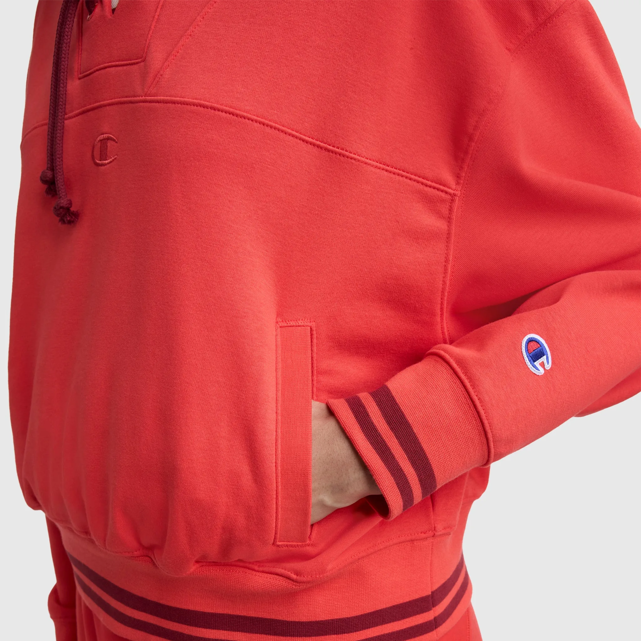Tackle Lace Front Hoodie, Tonal Embroidered C Logo sold by Champion product image thumbnail 4