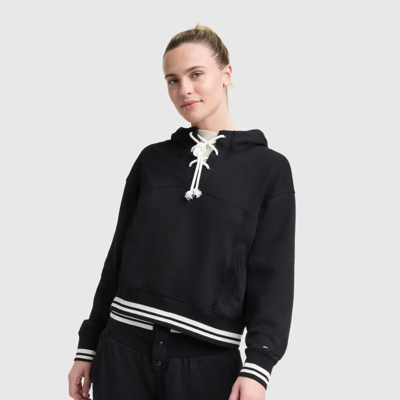 Tackle Lace Front Hoodie, Tonal Embroidered C Logo made by Champion
